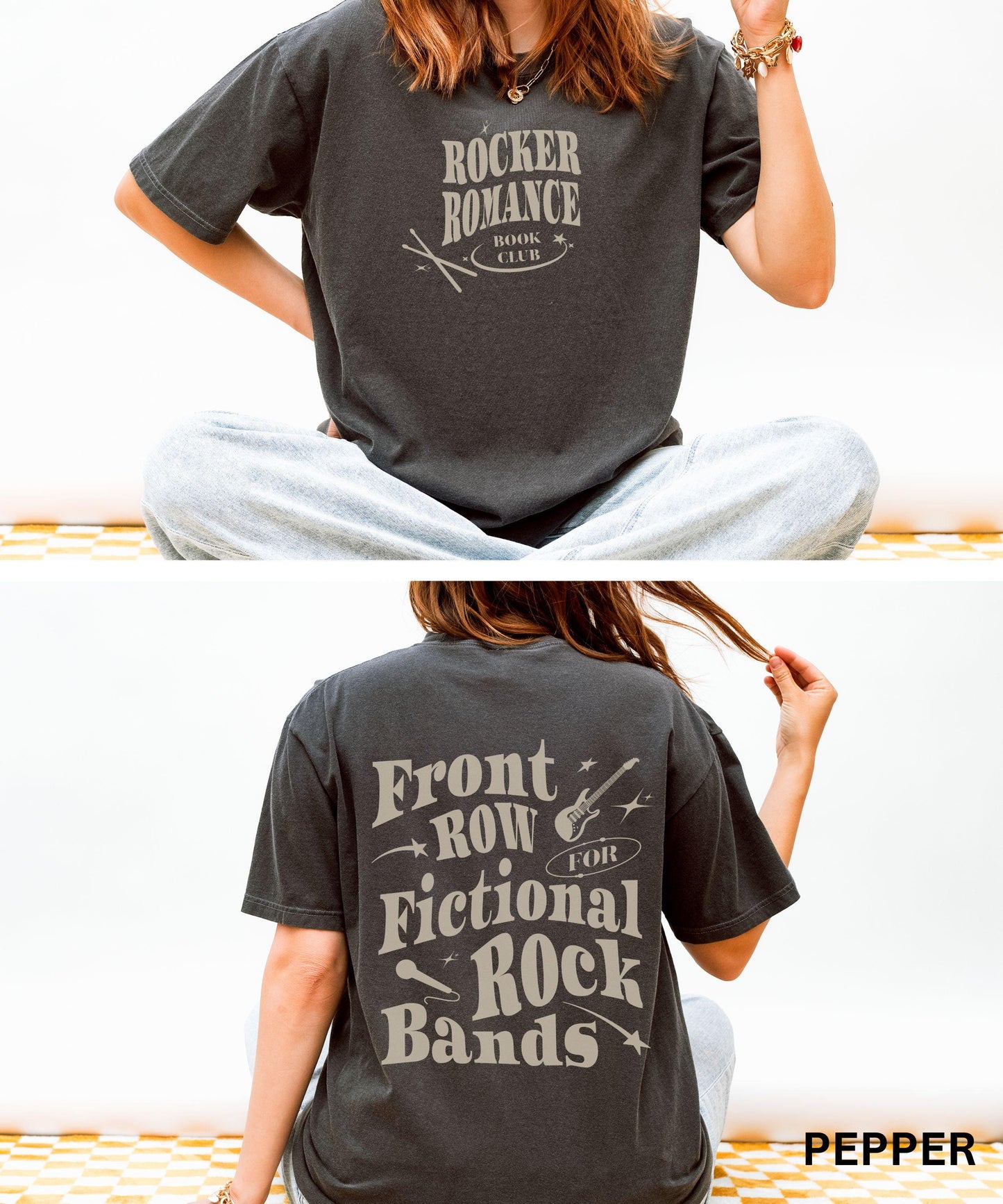 Rocker Romance Book Club T-Shirt: Booktok Merch, Dark Romance Book Merch, Book Tropes, Fictional Rock Bands Why Choose Book Boyfriends Shirt