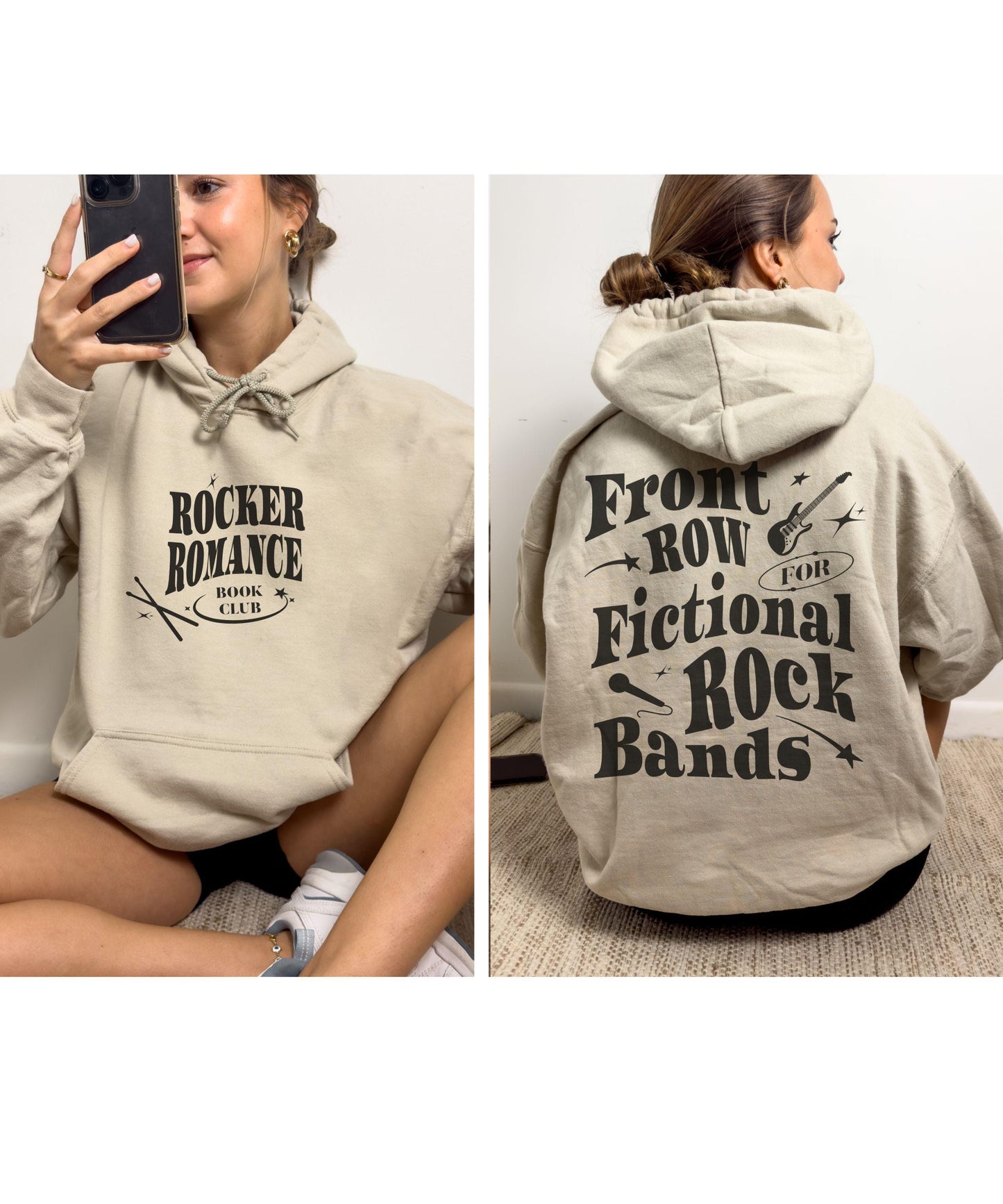 Rocker Romance Book Club Hoodie: Booktok Merch Romance Book Merch Book Tropes Fictional Rock Bands Why Choose Book Boyfriends Reading Hoodie