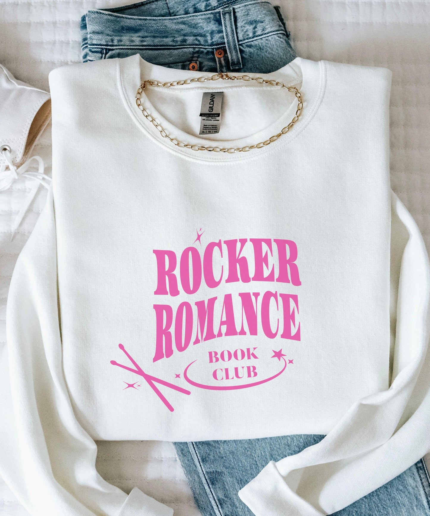 Rocker Romance Book Club Sweatshirt: Booktok Merch Romance Book Merch Book Tropes Fictional Rock Bands Why Choose Book Boyfriends Sweatshirt