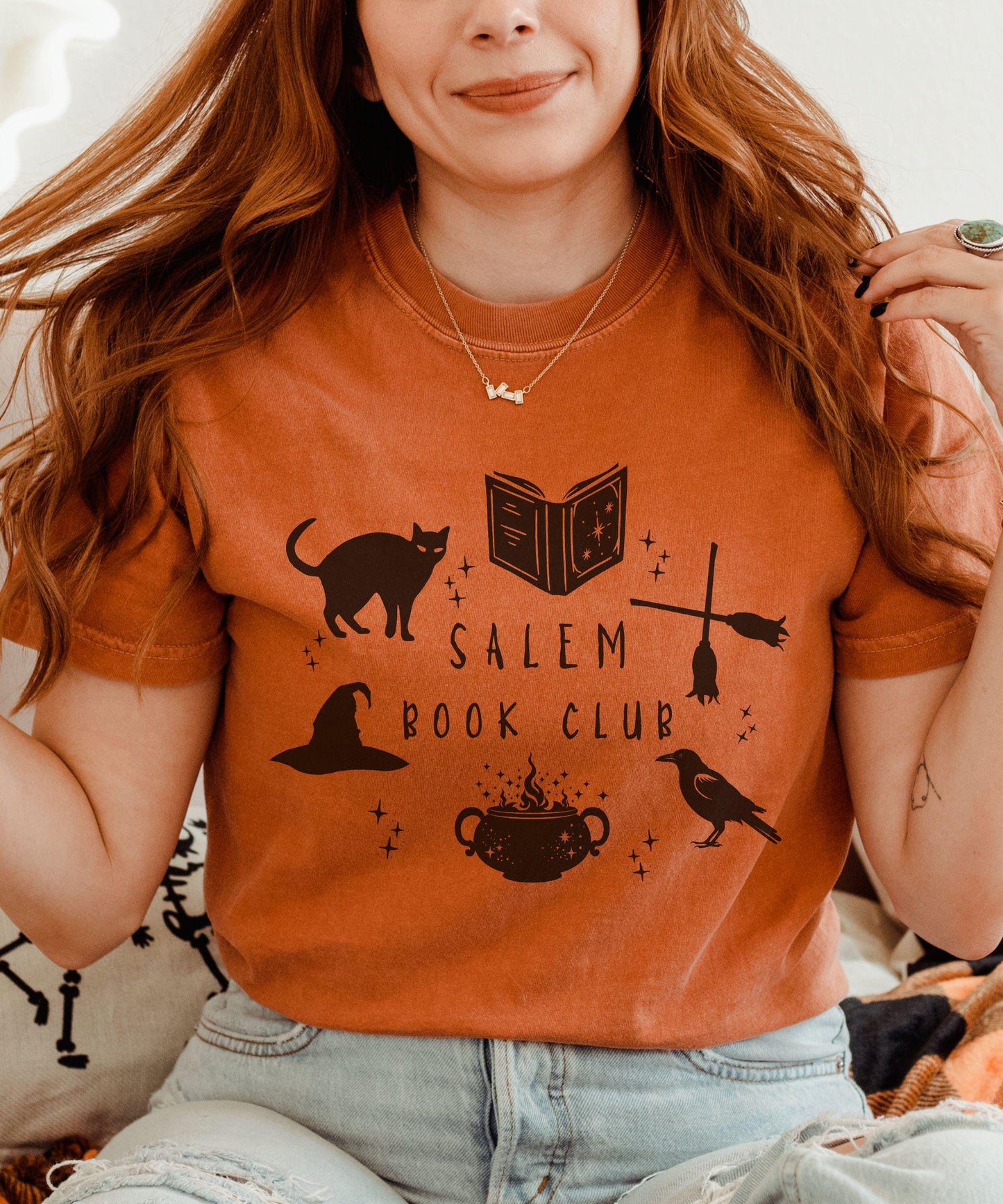 Salem Book Club Shirt: Halloween Shirts for Book Lovers, Bookish Halloween Tshirt, Witchy Book Shirts, Fall Apparel