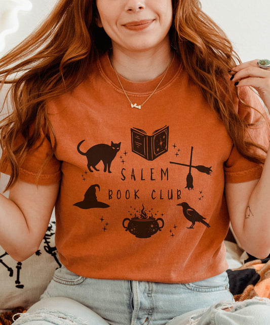 Salem Book Club Shirt: Halloween Shirts for Book Lovers, Bookish Halloween Tshirt, Witchy Book Shirts, Fall Apparel