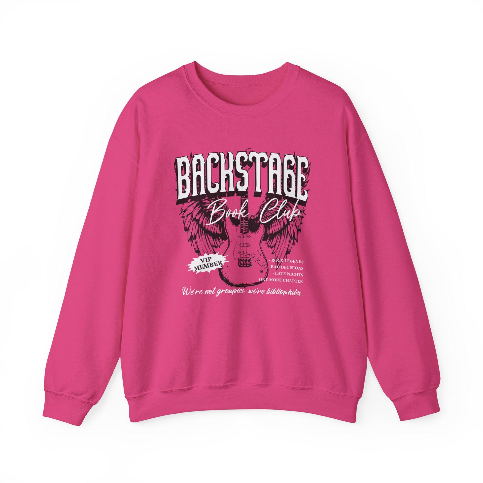 Backstage Book Club Sweatshirt: Rock Romance Books Merch, Just One More Chapter Sweatshirt, Dark Romance Shirt, Late Night Reader Sweatshirt