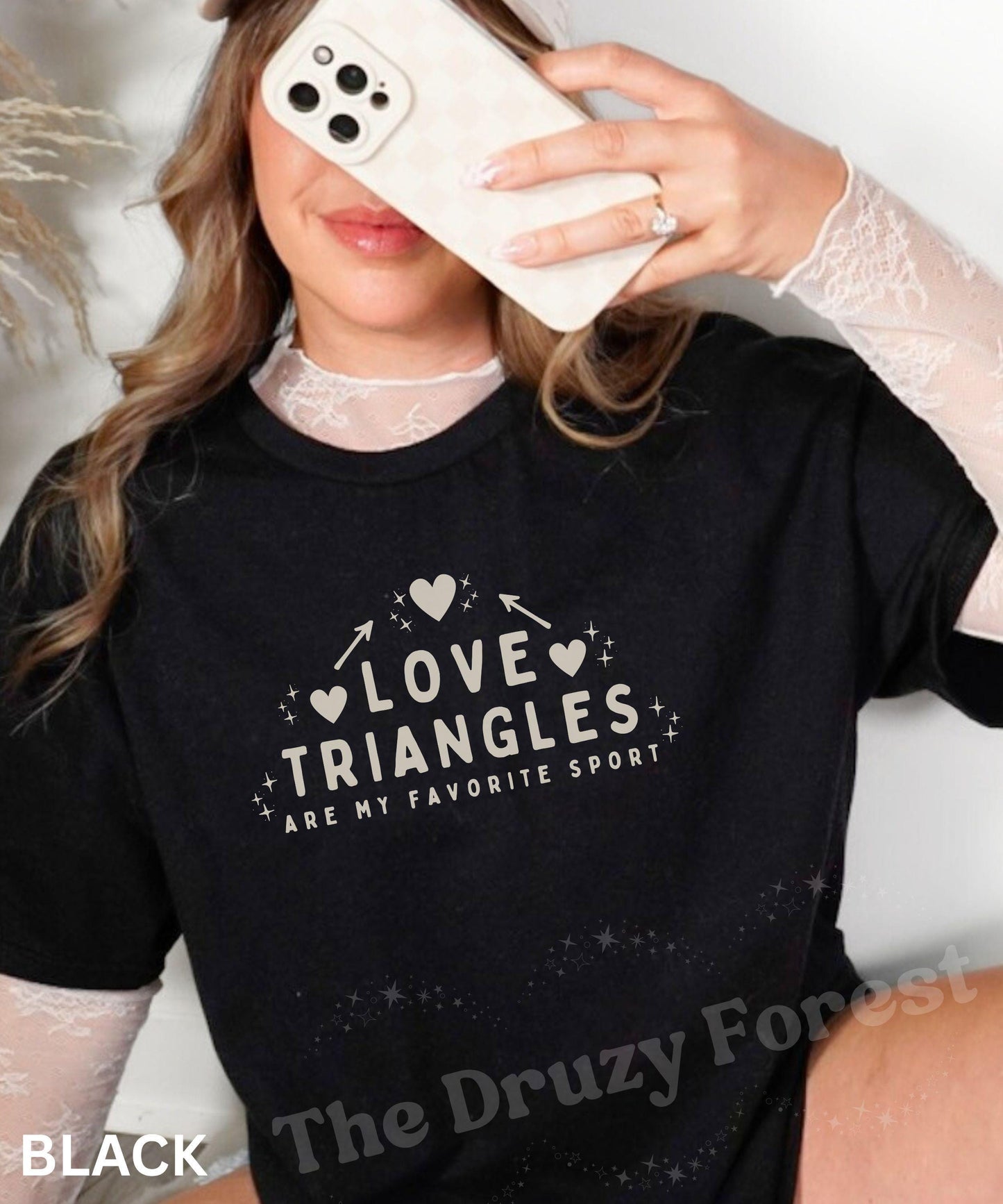 Love Triangles Are My Favorite Sport, Book Trope Shirt Love Triangle Shirt Romance Book Merch Romantasy Merch Morally Gray Book Related Gift