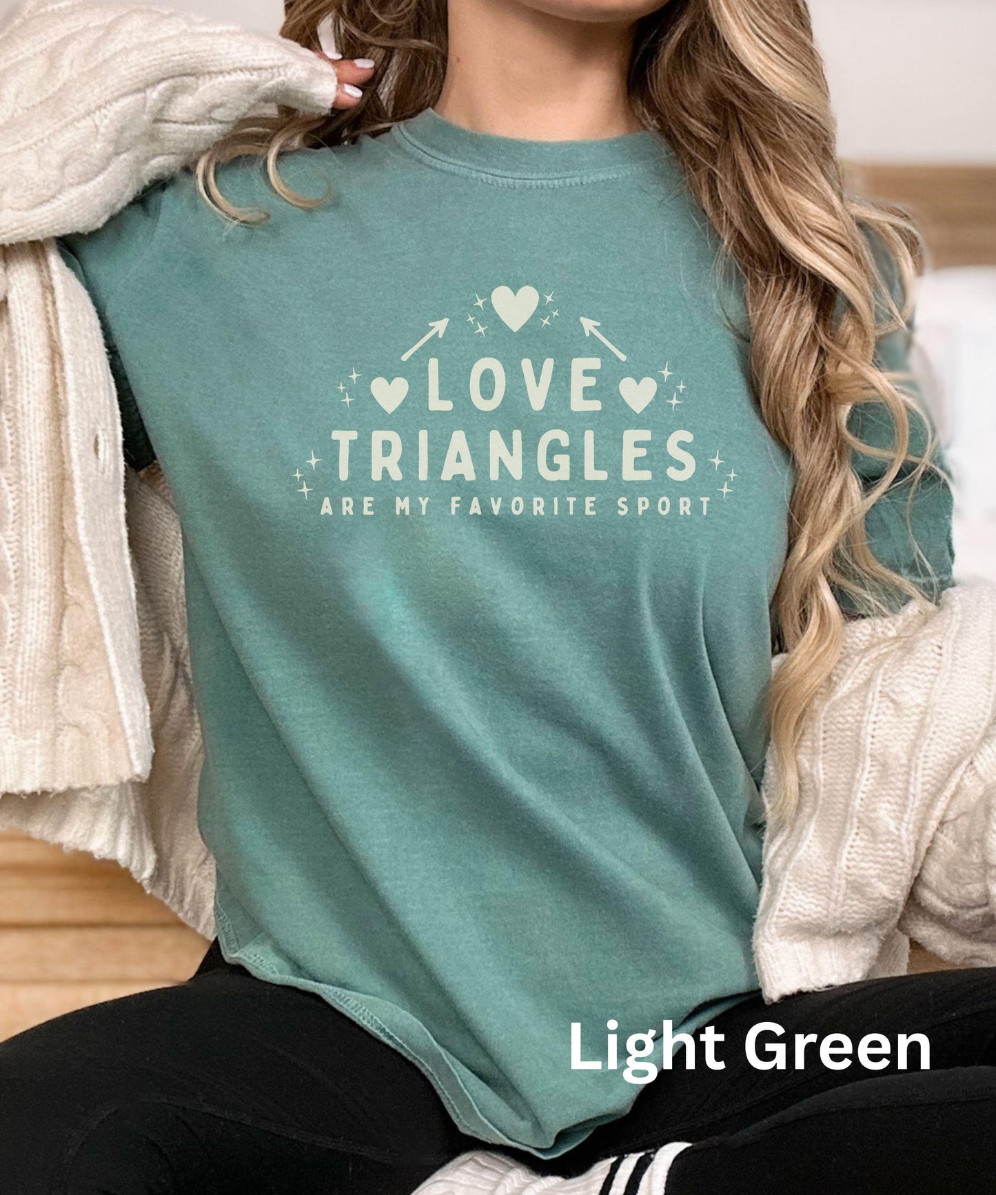 Love Triangles Are My Favorite Sport, Book Trope Shirt Love Triangle Shirt Romance Book Merch Romantasy Merch Morally Gray Book Related Gift