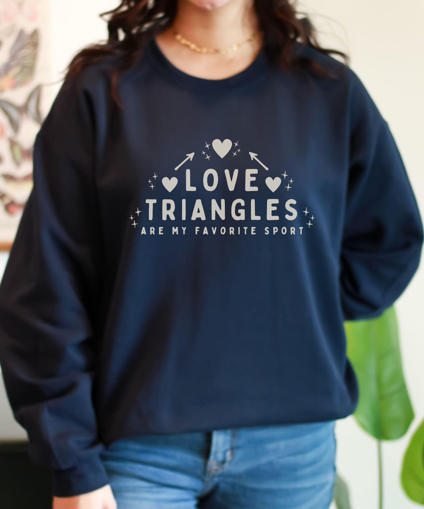 Love Triangles Sweatshirt, Love Triangles Are My Favorite Sport, Book Trope Shirt Romance Book Merch Romantasy Merch Morally Gray Sweatshirt