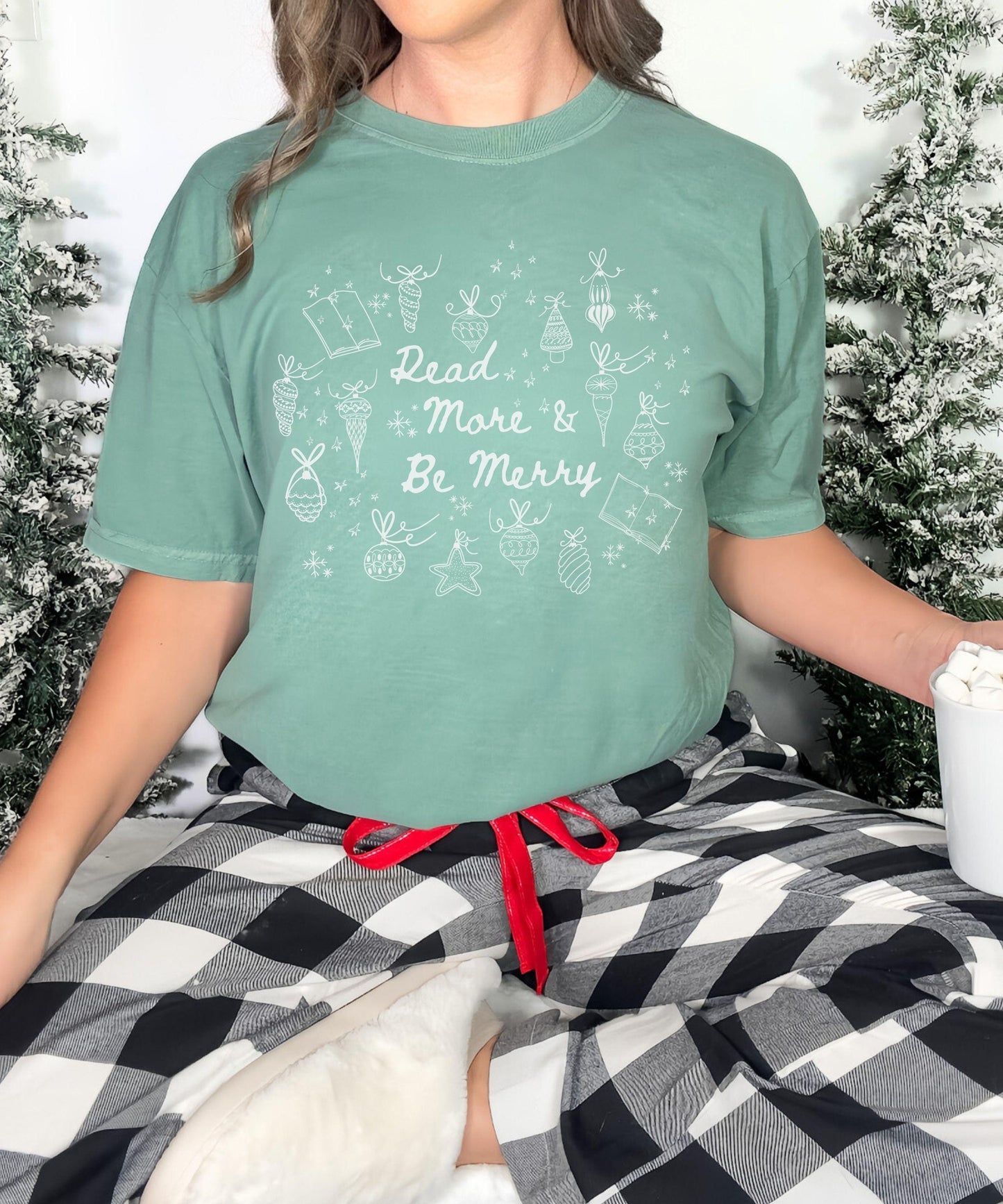 Read More And Be Merry Shirt, Bookish Christmas Shirt, Christmas Book Shirt, Holiday Shirts for Book Lovers, Bookish Tshirts