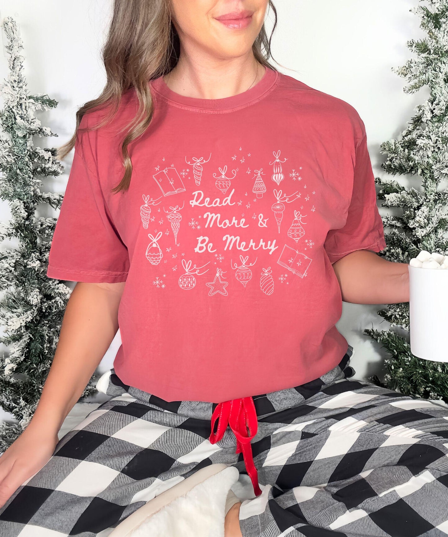 Read More And Be Merry Shirt, Bookish Christmas Shirt, Christmas Book Shirt, Holiday Shirts for Book Lovers, Bookish Tshirts
