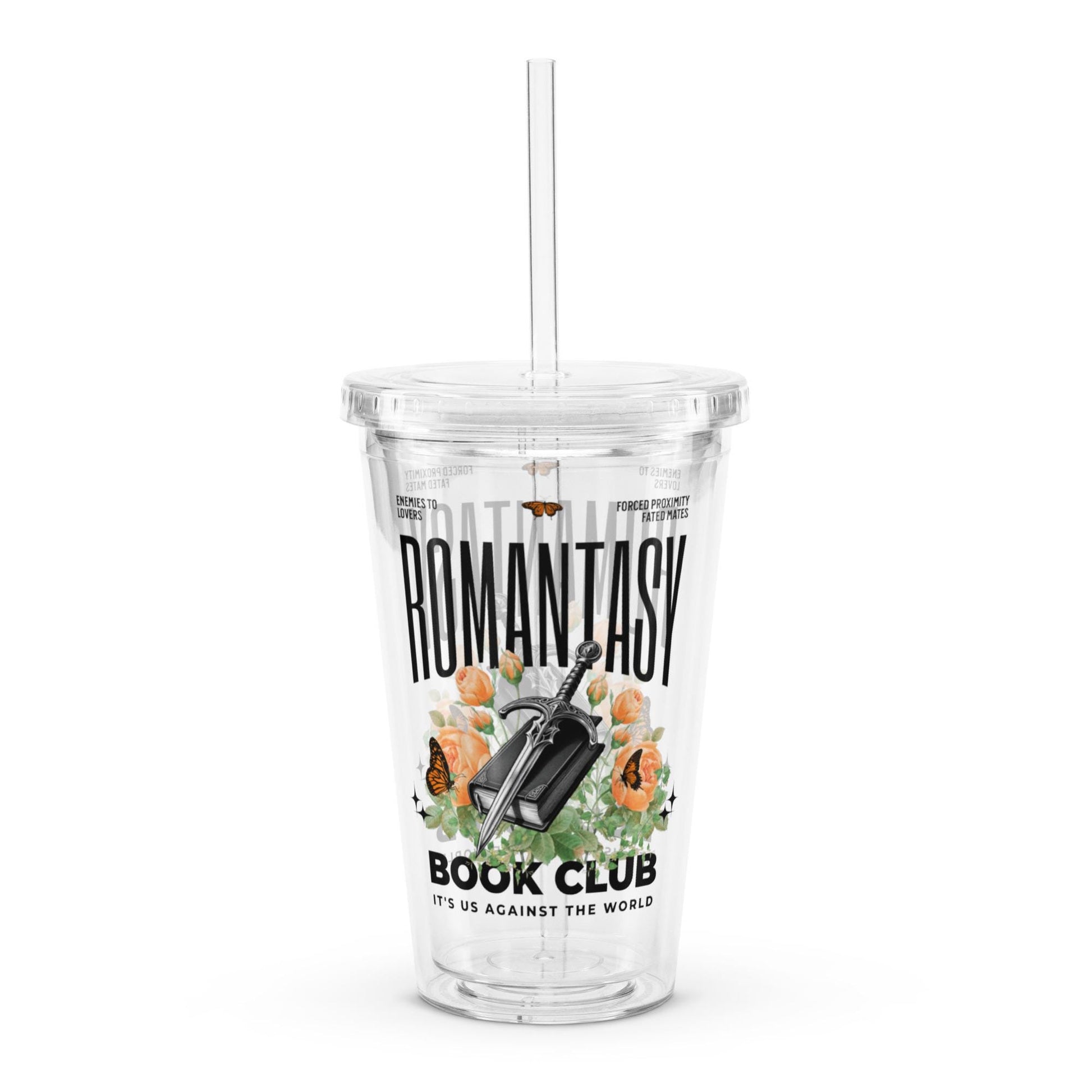 Romantasy Book Club Clear plastic tumbler