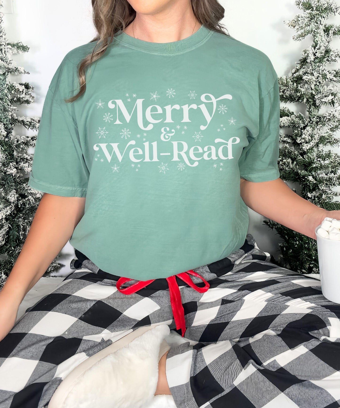 Merry and Well-Read Shirt, Bookish Christmas Shirt, Christmas Book Shirt, Feminist Holiday Shirts for Book Lovers, Well Read Tshirt