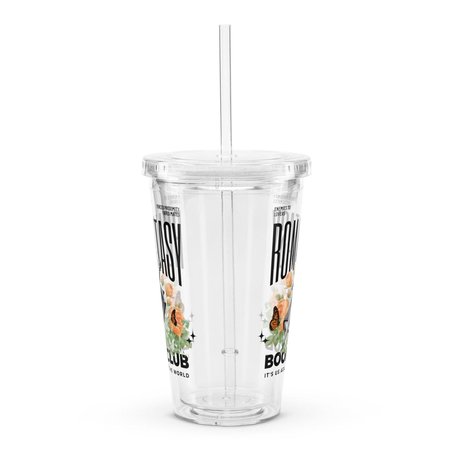 Romantasy Book Club Clear plastic tumbler