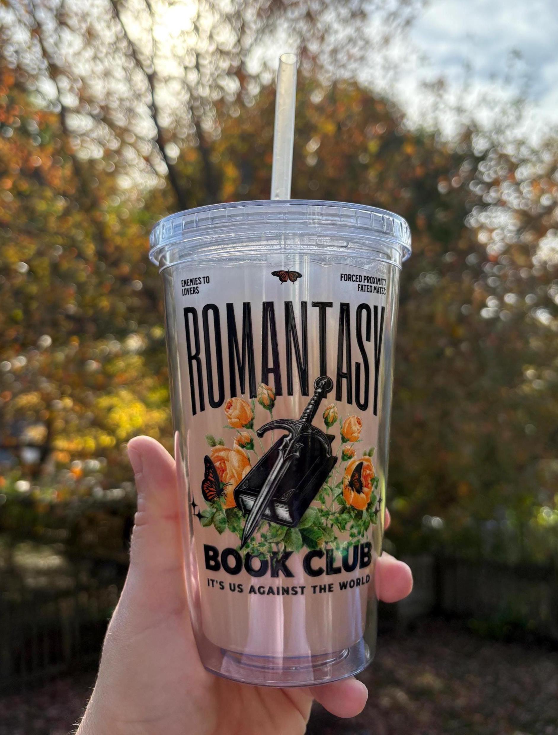 Romantasy Book Club Clear Acrylic Tumbler, Book Lover Tumbler, Romantasy Merch, Romance Book Merch, Booklover Gifts