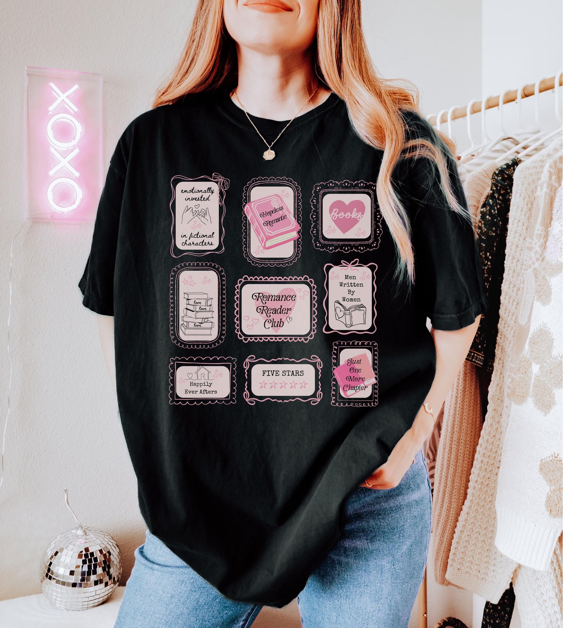 Romance Reader Club Bookish Stamp Shirt, Hopeless Romantic Book Trope Shirt, Booklover Gift, Spice Reader Small Town Romance Book Club Shirt