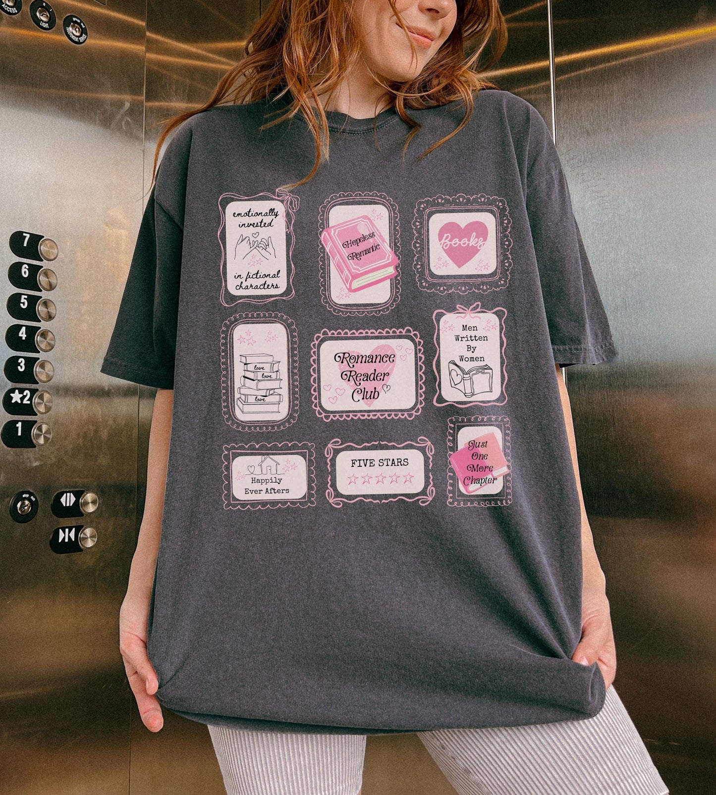 Romance Reader Club Bookish Stamp Shirt, Hopeless Romantic Book Trope Shirt, Booklover Gift, Spice Reader Small Town Romance Book Club Shirt