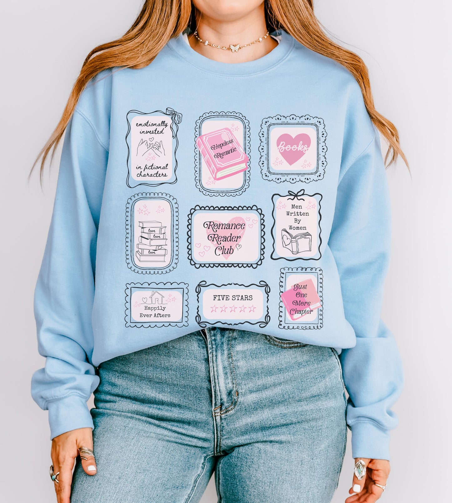 Romance Reader Club Bookish Stamp Sweatshirt, Hopeless Romantic Book Trope Shirt, Spice Reader Book lover Gift, Small Town Romance Crewneck
