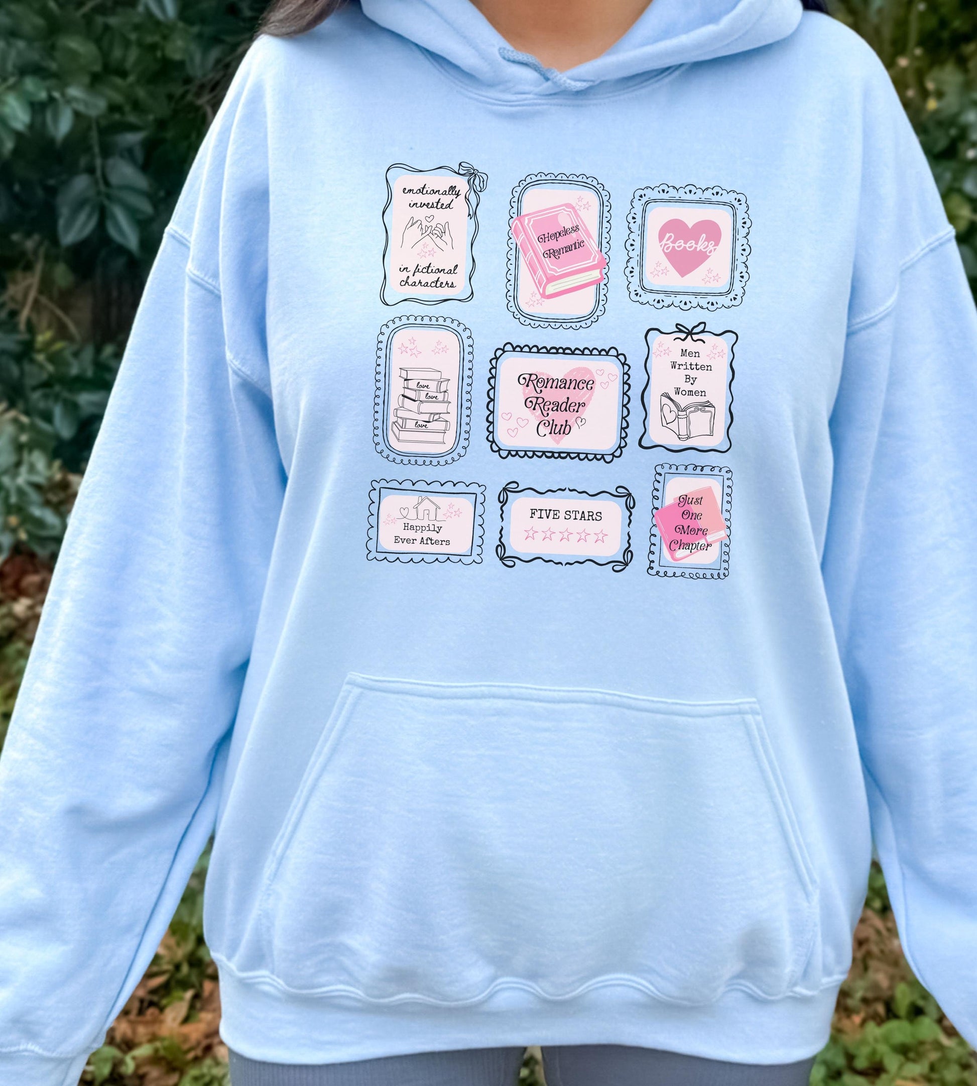 Romance Reader Club Bookish Stamp Hoodie, Hopeless Romantic Book Trope Sweatshirt, Spice Reader Book lover Gift, Small Town Romance Hoodie