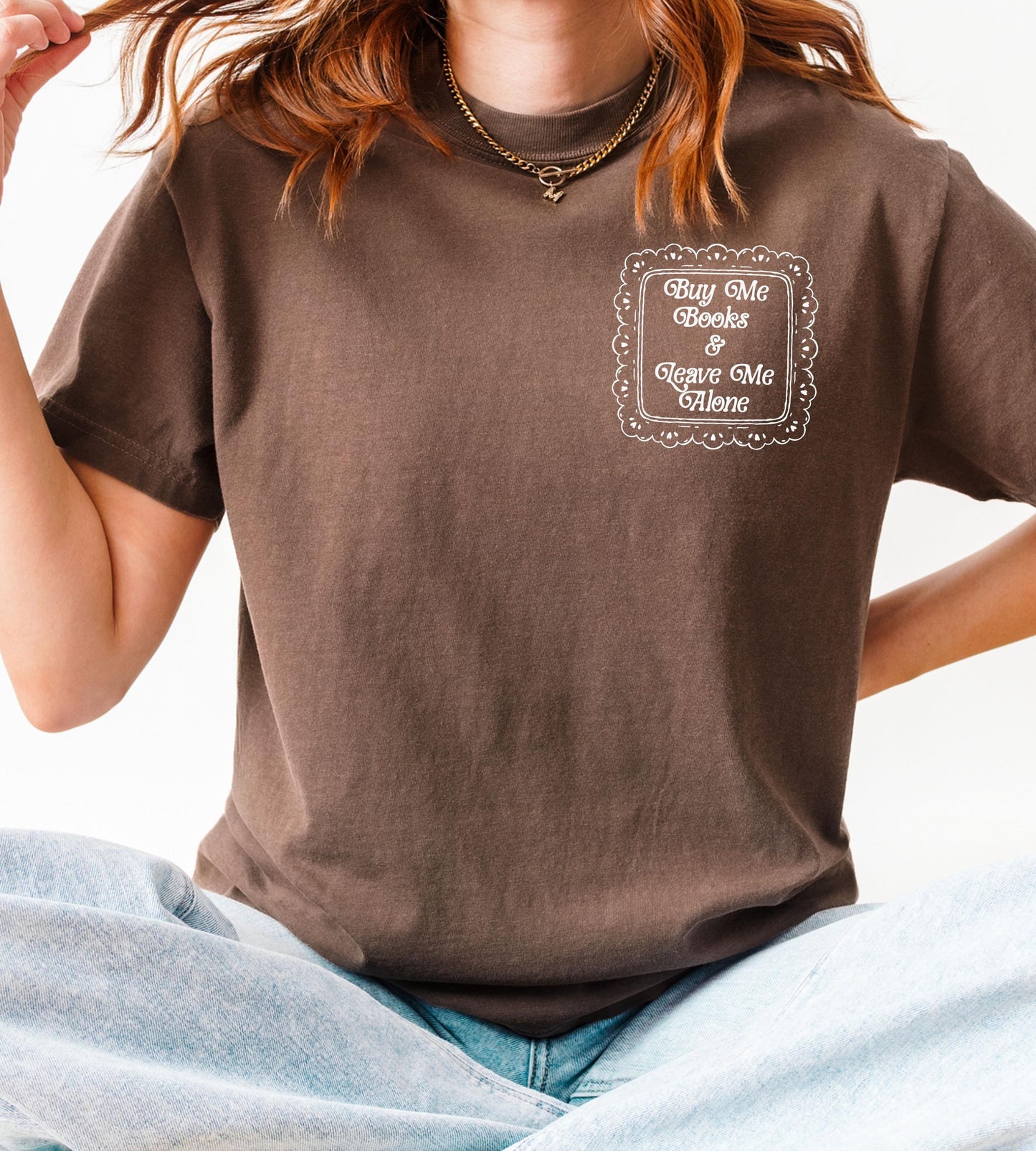 Buy Me Books and Leave Me Alone Shirt, Booklover Gift, Bookish Shirts for Moms, Booktrovert Tshirt, Tired Mom Shirt Coquette Reading Shirts