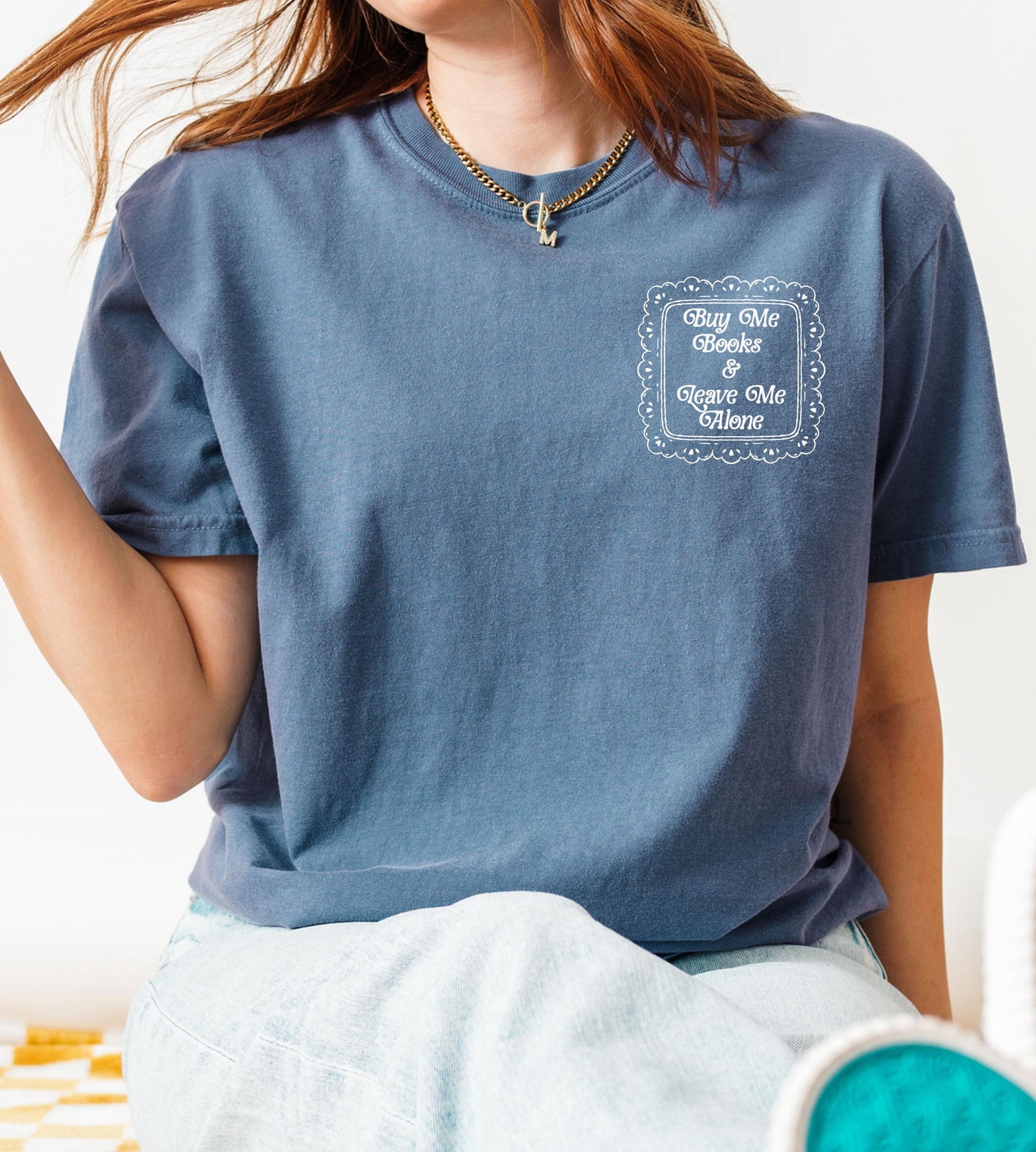 Buy Me Books and Leave Me Alone Shirt, Booklover Gift, Bookish Shirts for Moms, Booktrovert Tshirt, Tired Mom Shirt Coquette Reading Shirts