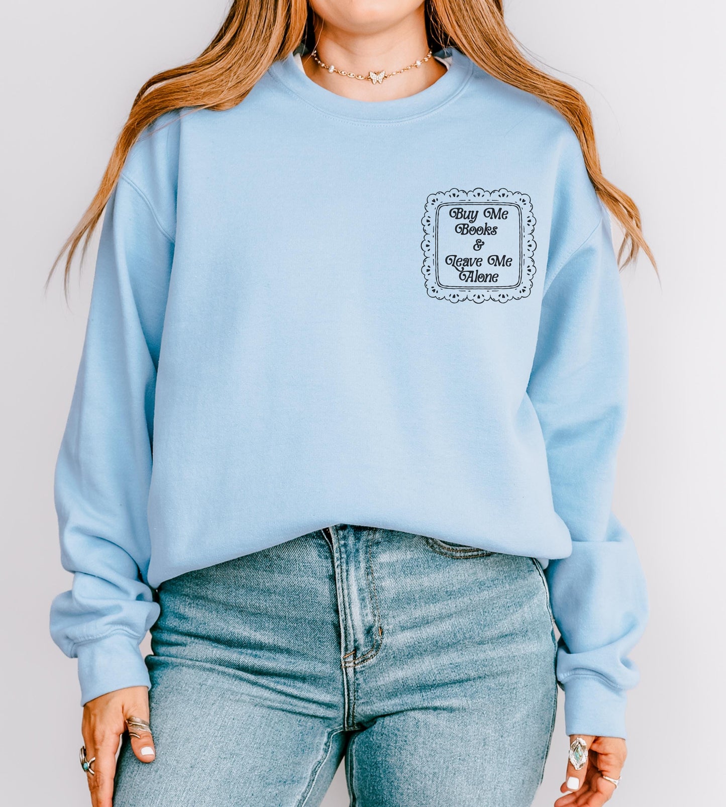 Buy Me Books and Leave Me Alone Sweatshirt, Booktrovert Booklover Gift, Bookish Shirts for Moms, Tired Mom Coquette Reading Sweatshirt