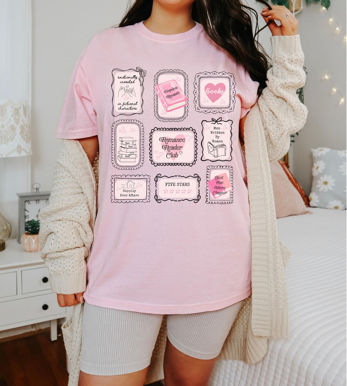 Romance Reader Club Bookish Stamp Shirt, Hopeless Romantic Book Trope Shirt, Booklover Gift, Spice Reader Small Town Romance Book Club Shirt