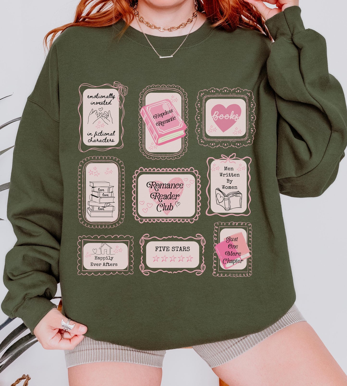 Romance Reader Club Bookish Stamp Sweatshirt, Hopeless Romantic Book Trope Shirt, Spice Reader Book lover Gift, Small Town Romance Crewneck