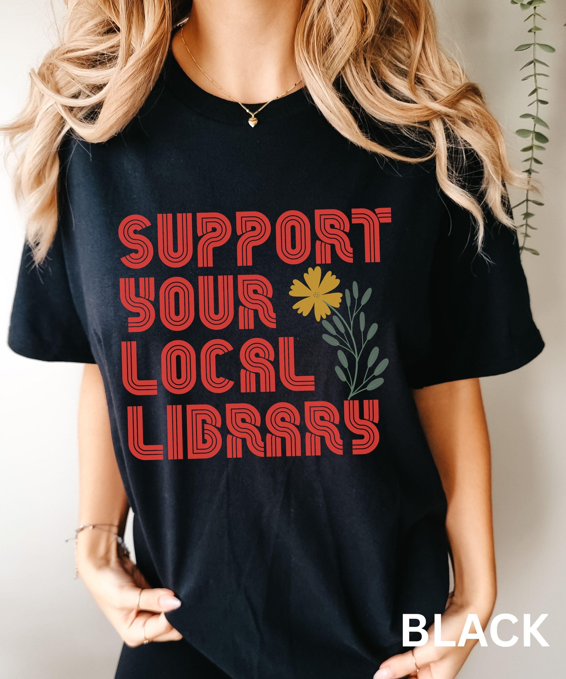 Support Your Local Library Shirt, Comfort Colors TShirt, Library Shirt, Book Lover Shirt, Book Related Gifts, Banned Books Activist Shirt