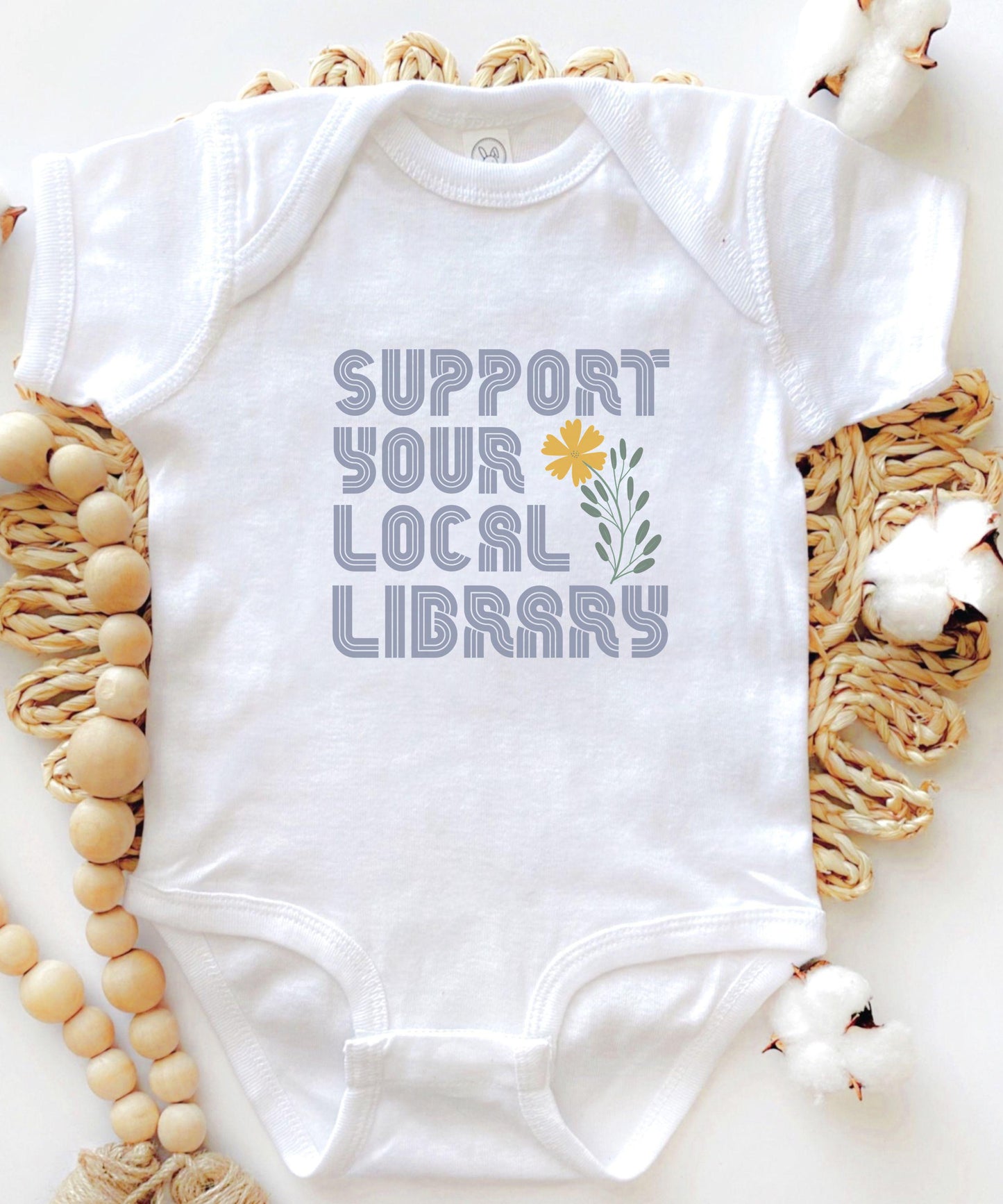 Support Your Local Library Baby Bodysuit, Book Related Baby Gifts, Banned Books Activist Shirt Baby, Bookish Baby Shower Gift