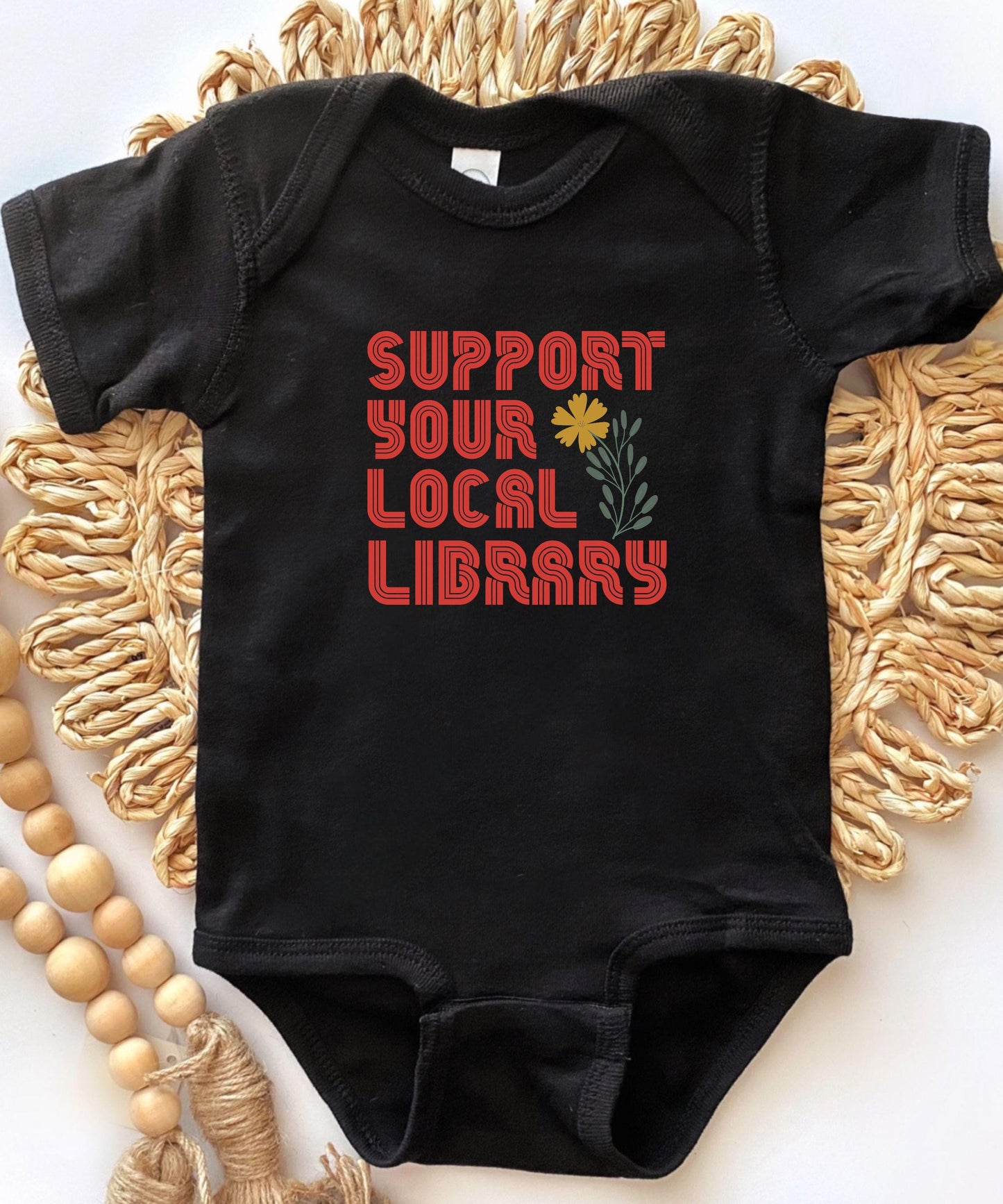 Support Your Local Library Baby Bodysuit, Book Related Baby Gifts, Banned Books Activist Shirt Baby, Bookish Baby Shower Gift
