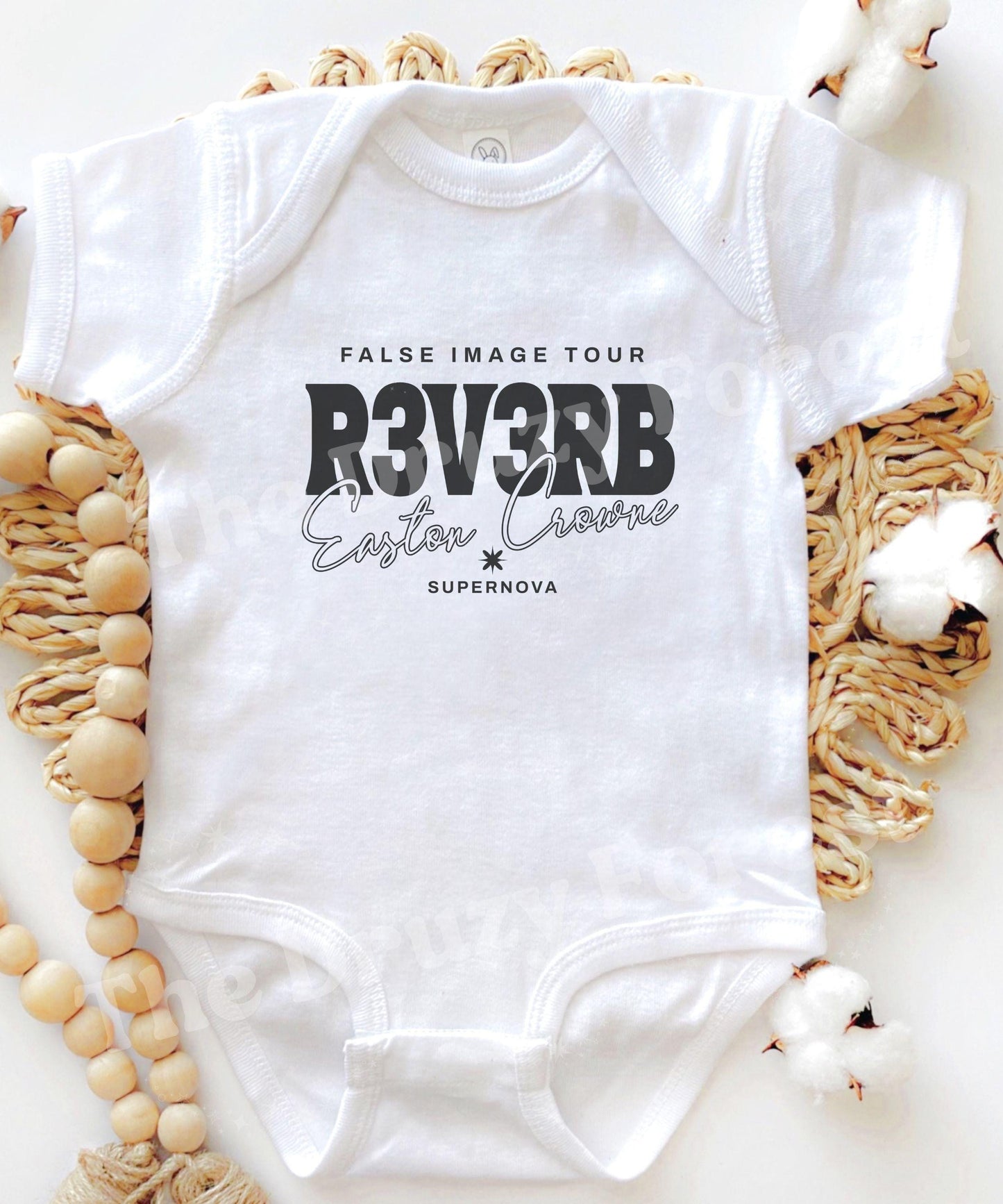 R3V3RB Band Easton Crowne Supernova Baby Bodysuit, Bittersweet Symphony Reverse Book Series Merch, Licensed Kate Stewart Baby Gift