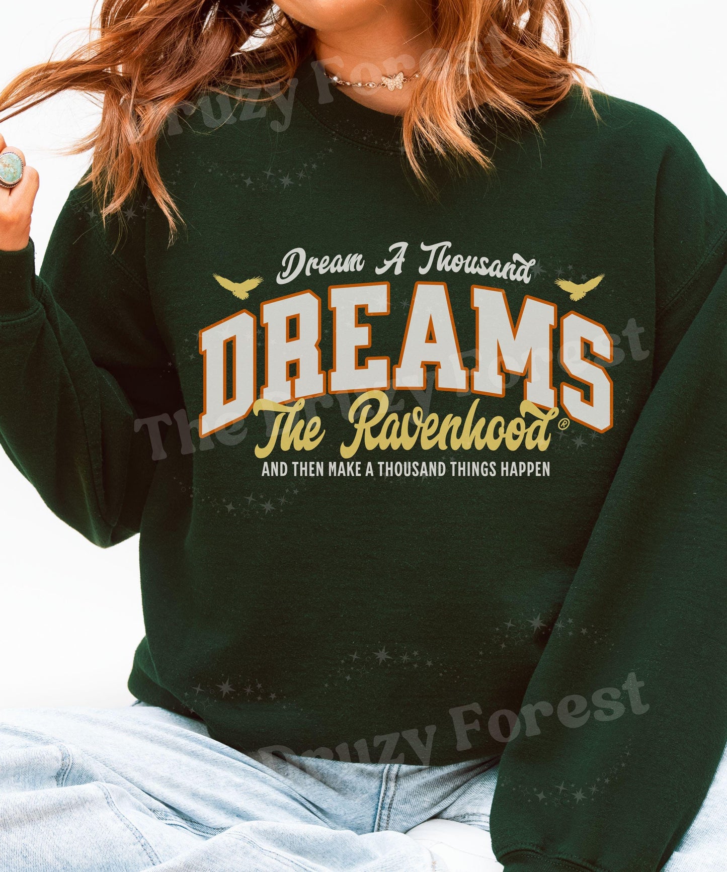 Ravenhood Sweatshirt Dream a Thousand Dreams, Licensed Kate Stewart Book Merch, Tobias King Exodus Book Quote Crewneck Sweater,