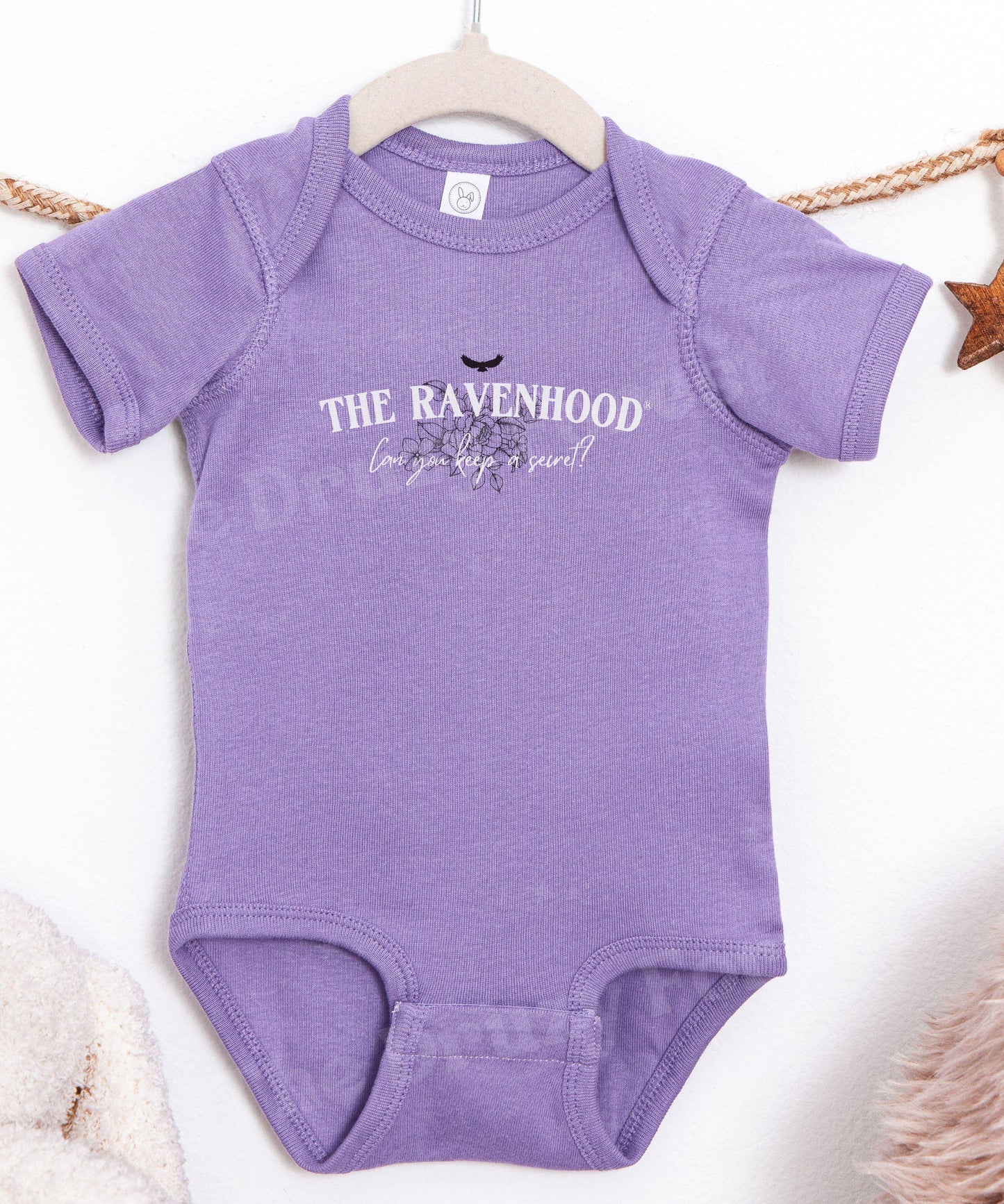 The Ravenhood Book Series Baby Bodysuit, Can You Keep A Secret? Licensed Kate Stewart Book Merch, Bookish Baby Shower Gifts