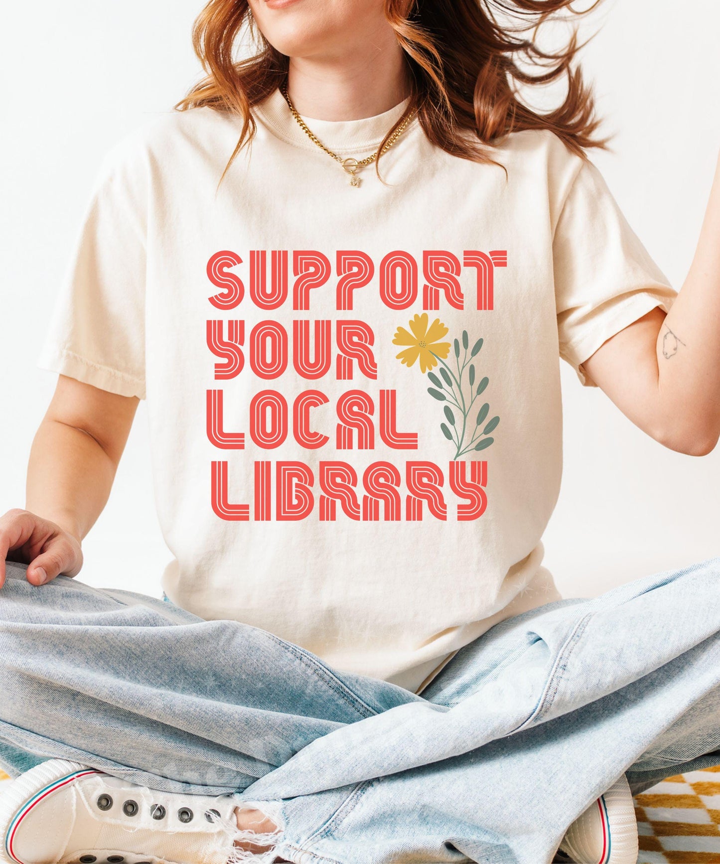 Support Your Local Library Shirt, Comfort Colors TShirt, Library Shirt, Book Lover Shirt, Book Related Gifts, Banned Books Activist Shirt