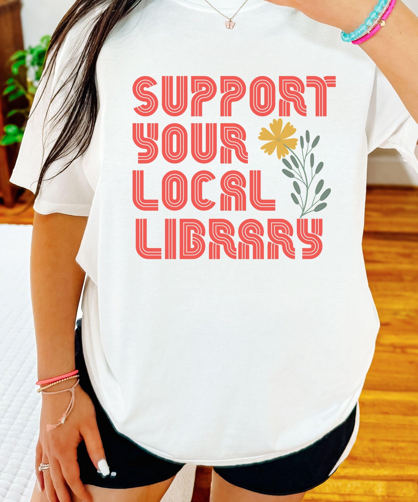 Support Your Local Library Shirt, Comfort Colors TShirt, Library Shirt, Book Lover Shirt, Book Related Gifts, Banned Books Activist Shirt