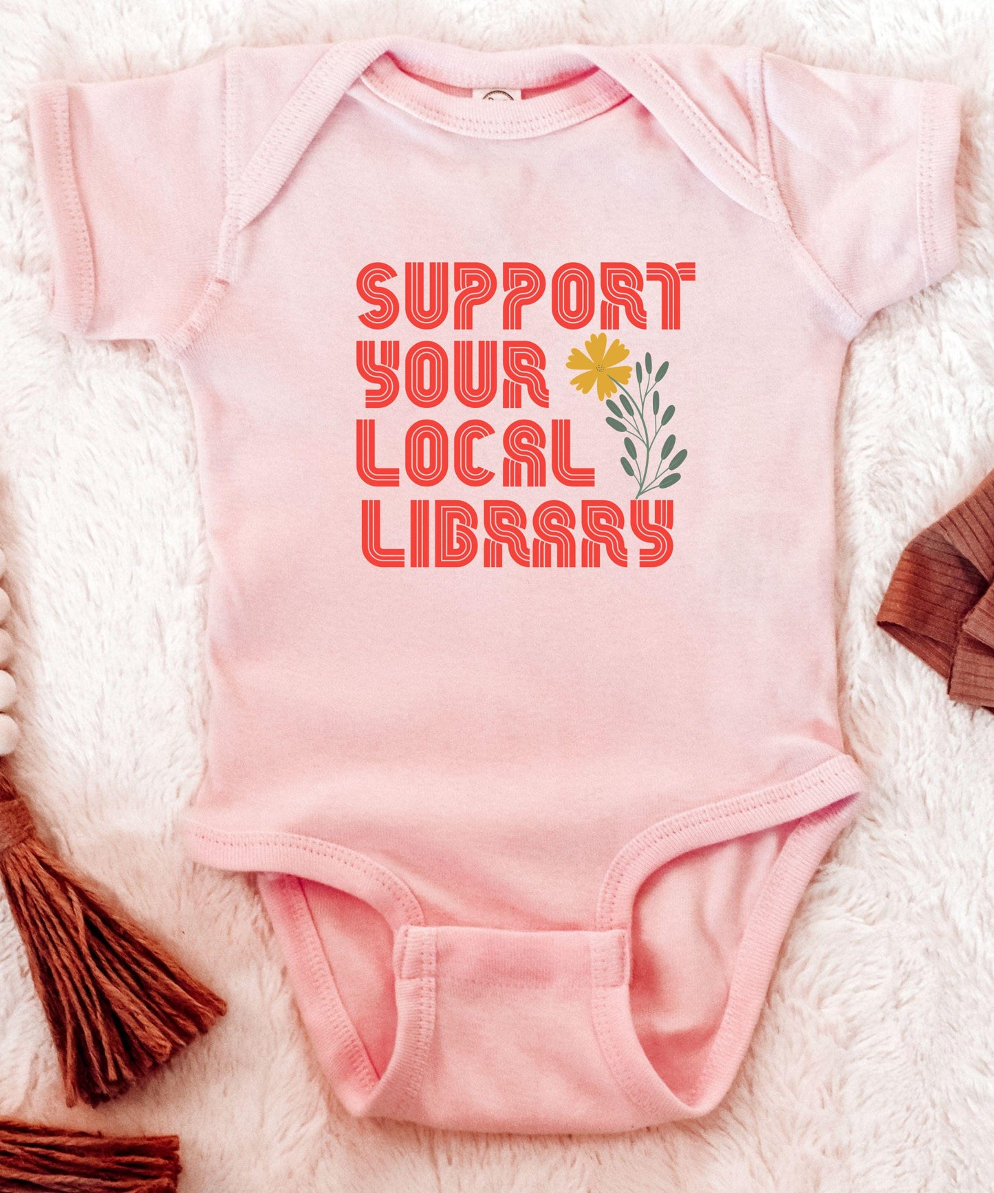 Support Your Local Library Baby Bodysuit, Book Related Baby Gifts, Banned Books Activist Shirt Baby, Bookish Baby Shower Gift