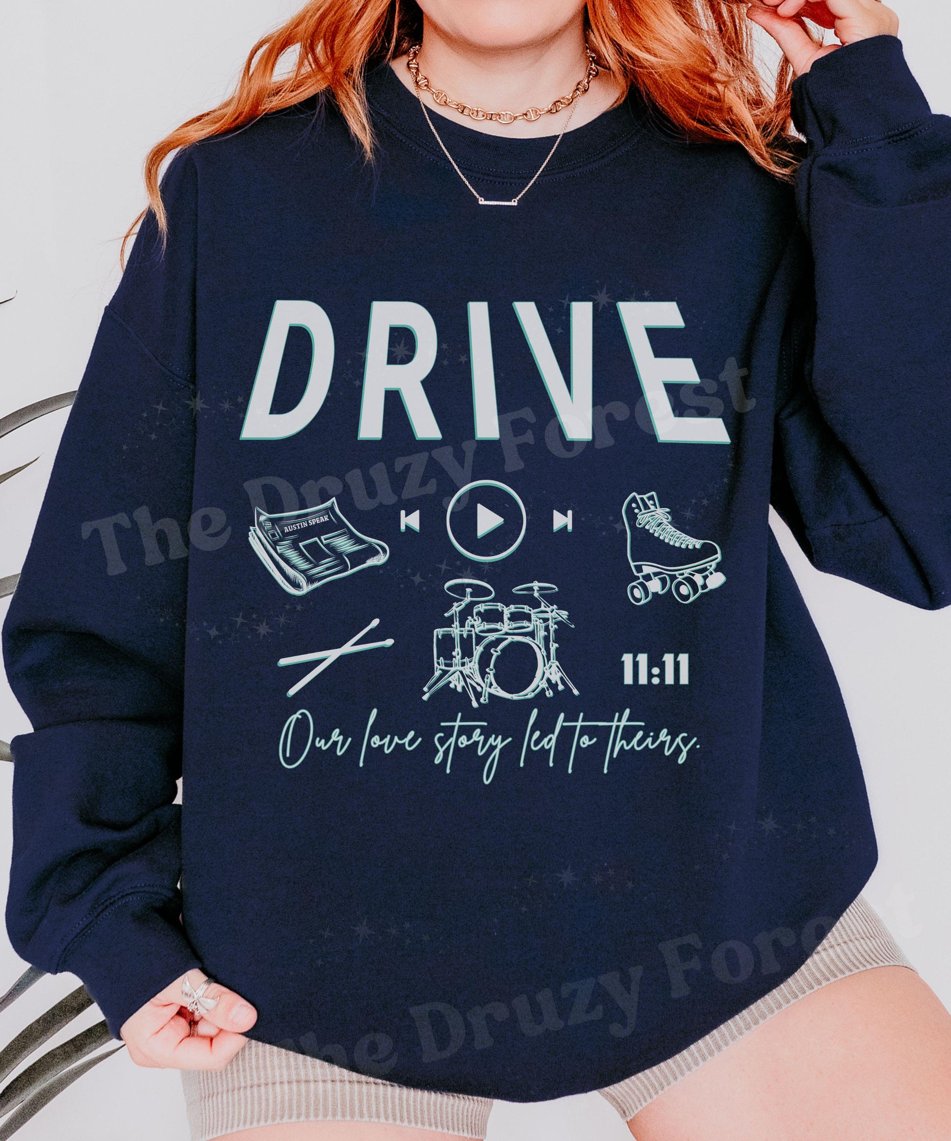 Drive and Reverse Sweatshirt, Licensed Kate Stewart Book Merch, The Bittersweet Symphony Duet Easton, Reid Crowne Nate Butler Sweatshirt