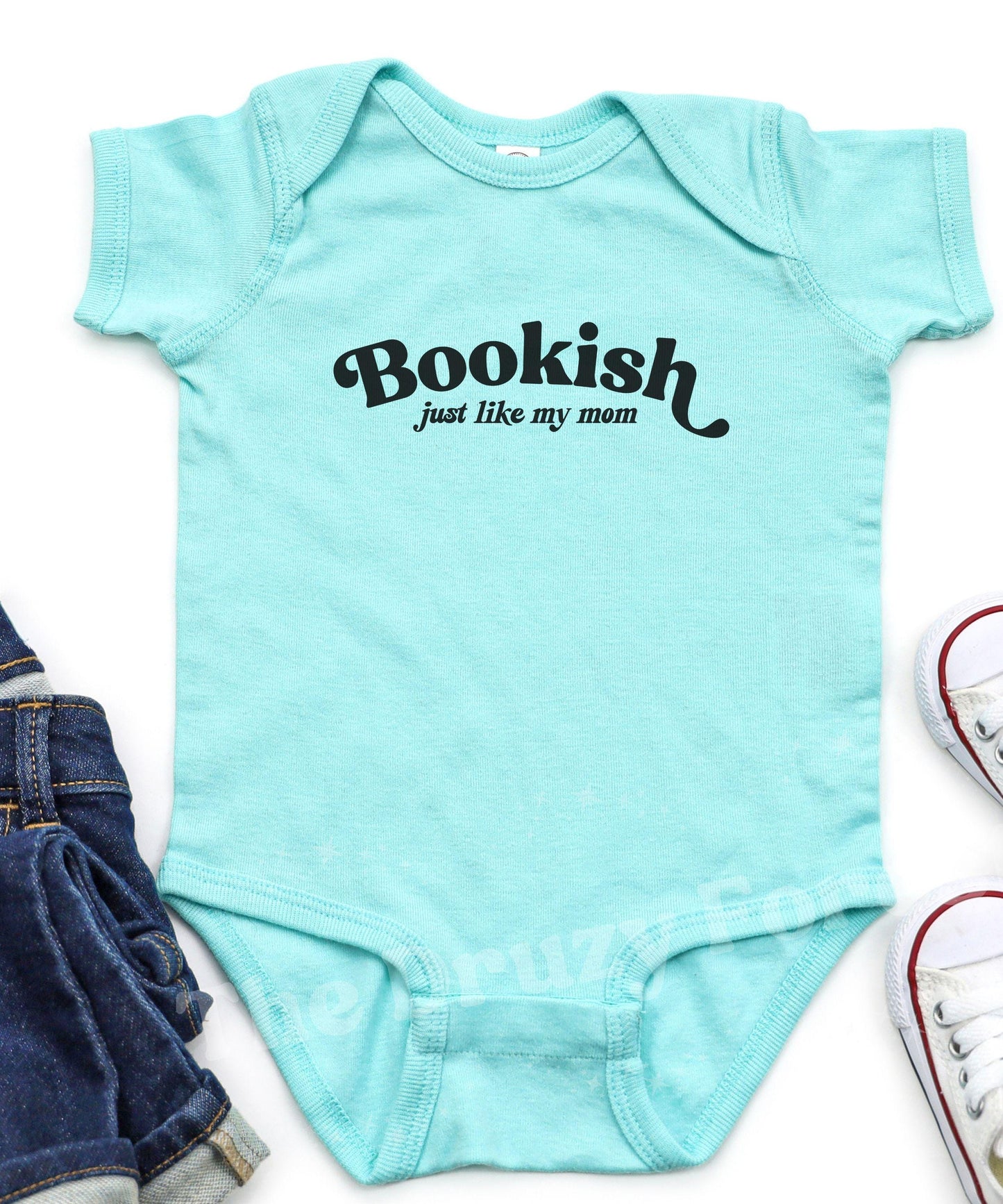 Bookish Just Like My Mom, Book Lover Baby Shower Gift, Book Baby Bodysuit, Bookworm baby Gift