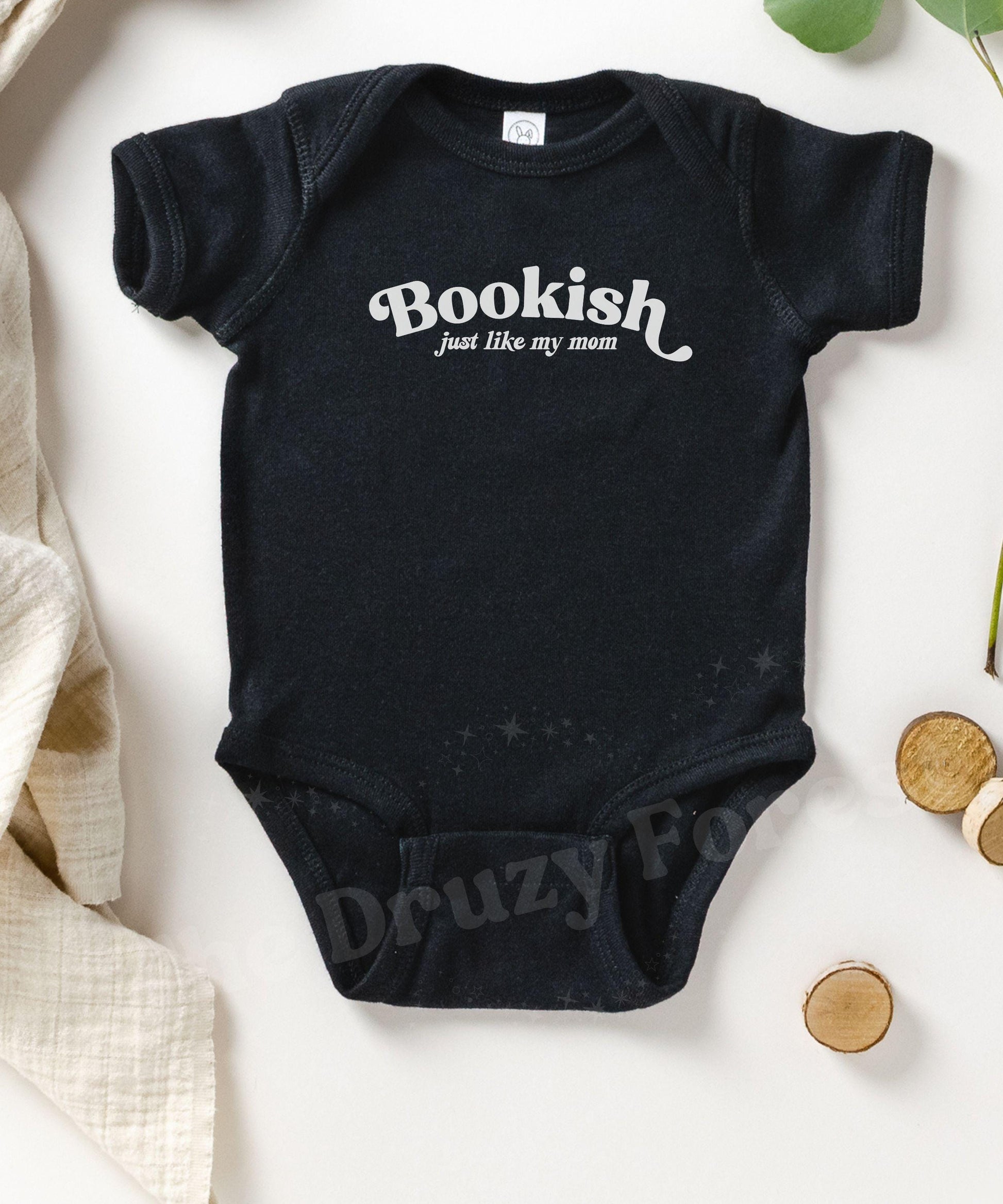 Bookish Just Like My Mom, Book Lover Baby Shower Gift, Book Baby Bodysuit, Bookworm baby Gift