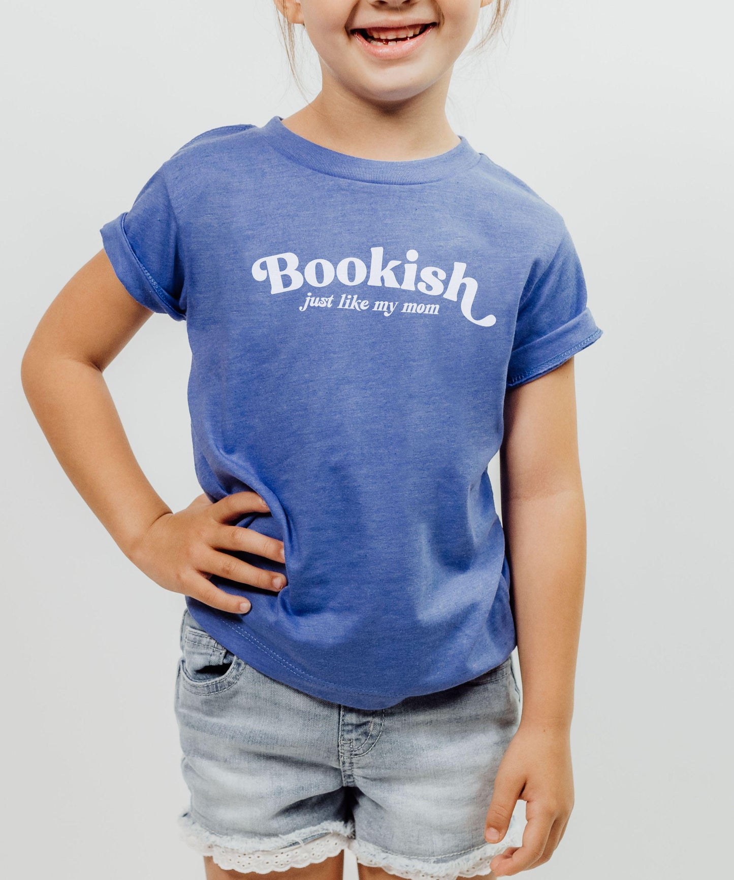 Bookish Just Like My Mom Toddler and Youth Shirt, Bookish Kids Clothes, Book Lover Gift for Kids, Matching Family Shirts