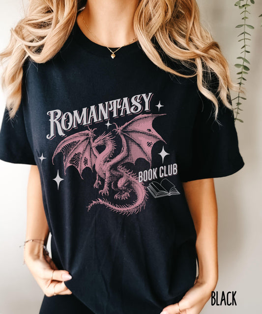 Romantasy Book Club Dragon Shirt, Dragon Gifts for Book Lovers, Fantasy Romance Book Merch, Book Dragon, Dark Romance Shirt