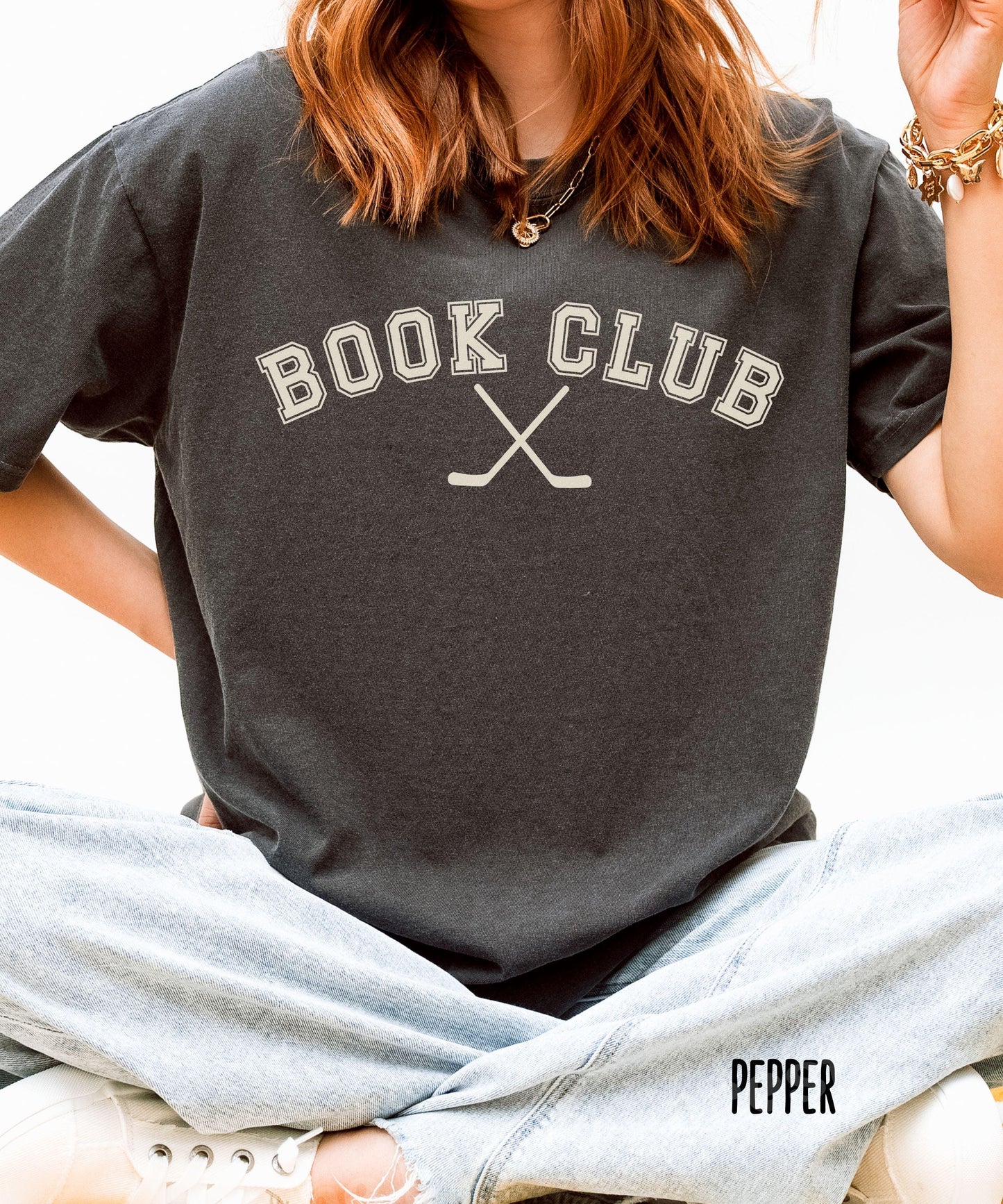 Hockey Book Club Comfort Colors Shirt, Subtle Book Merch, Smut Reader Shirt, Hockey Romance Book Merch, Hockey Sticks Shirt