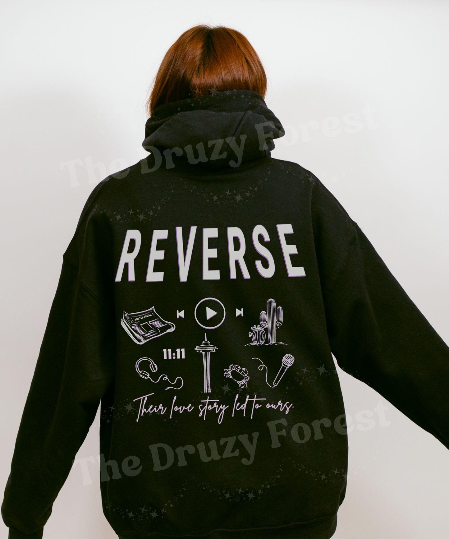 Drive and Reverse Hoodie, Licensed Kate Stewart Book Series Merch, The Bittersweet Symphony Duet Easton, Reid Crowne Nate Butler Sweatshirt