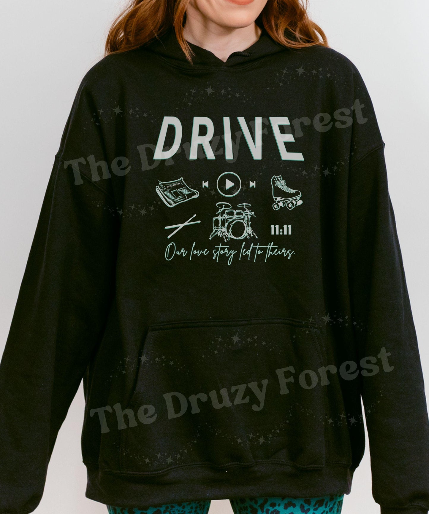 Drive and Reverse Hoodie, Licensed Kate Stewart Book Series Merch, The Bittersweet Symphony Duet Easton, Reid Crowne Nate Butler Sweatshirt