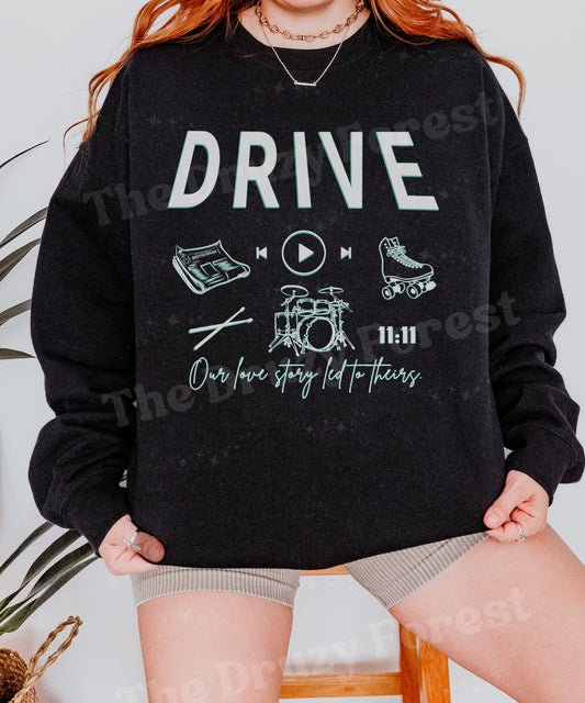 Drive and Reverse Sweatshirt, Licensed Kate Stewart Book Merch, The Bittersweet Symphony Duet Easton, Reid Crowne Nate Butler Sweatshirt