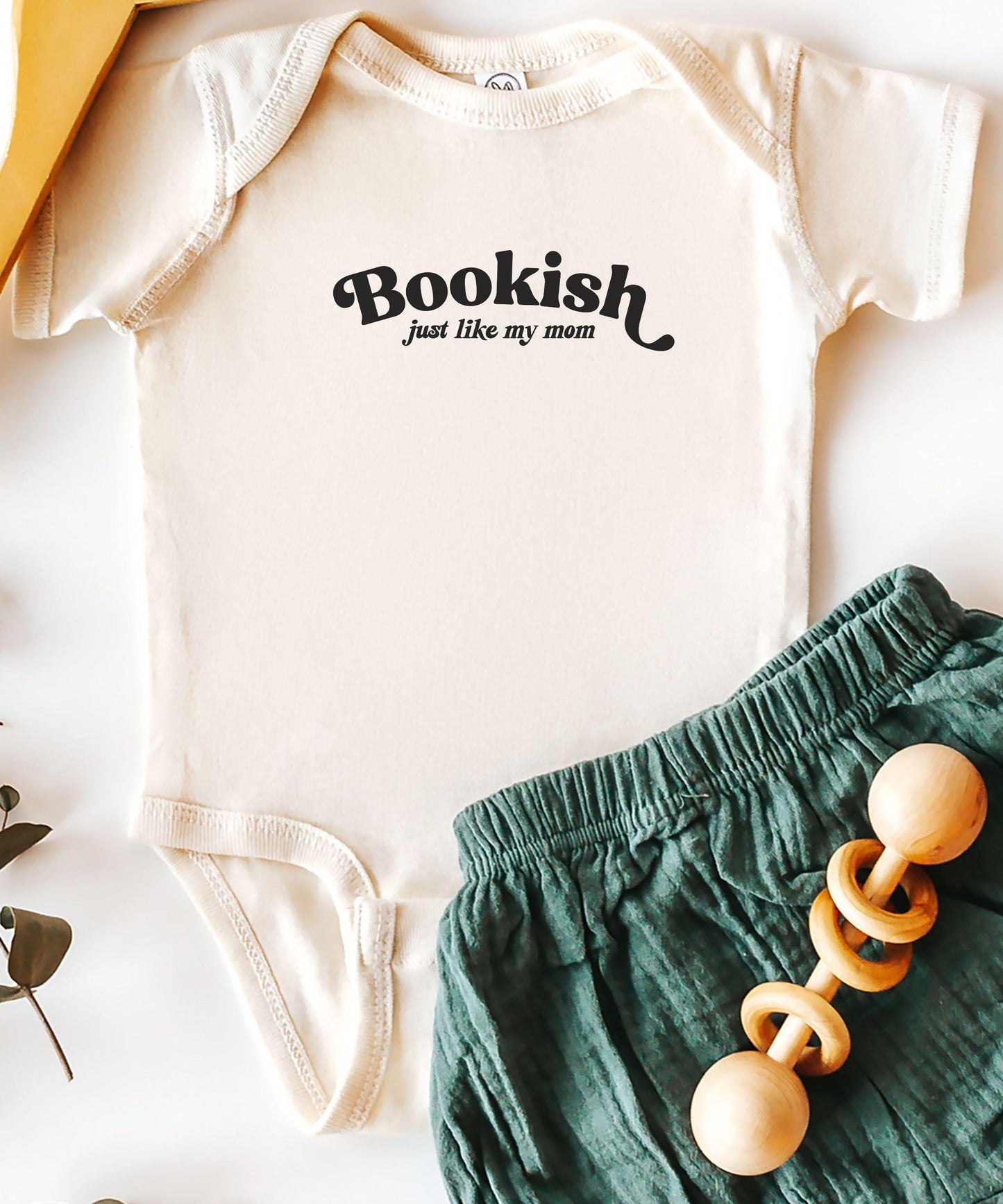 Bookish Just Like My Mom, Book Lover Baby Shower Gift, Book Baby Bodysuit, Bookworm baby Gift