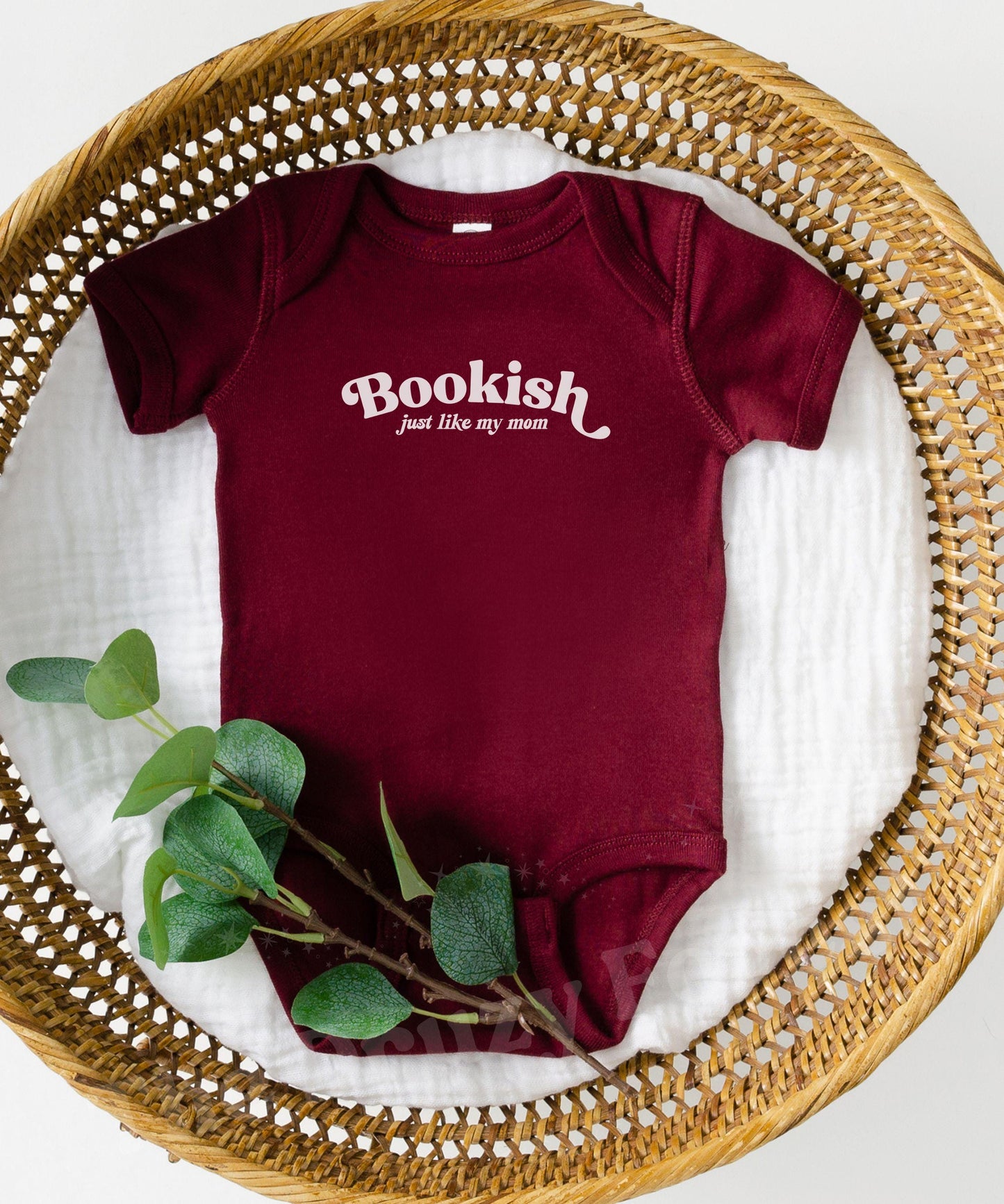 Bookish Just Like My Mom, Book Lover Baby Shower Gift, Book Baby Bodysuit, Bookworm baby Gift