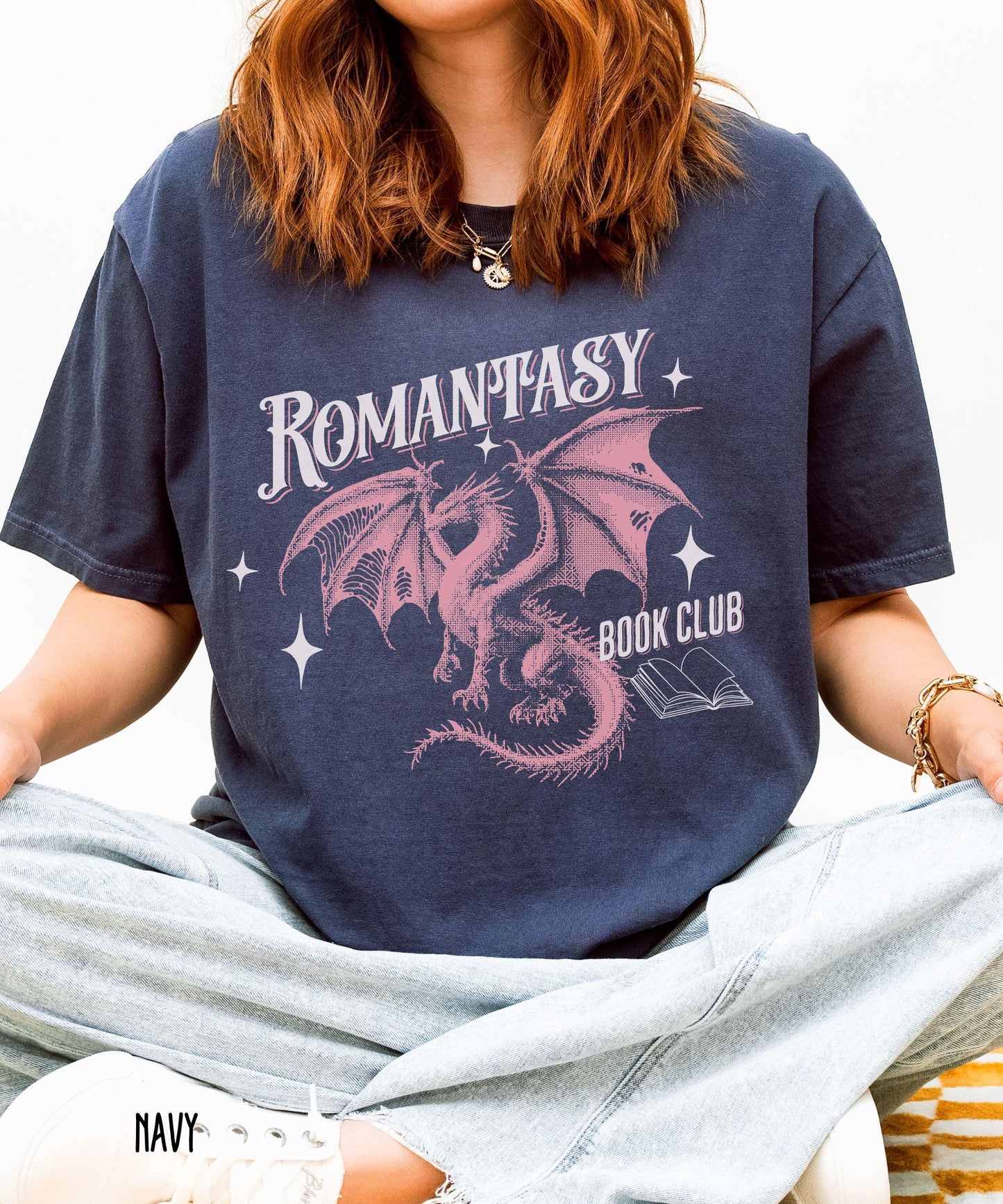 Romantasy Book Club Dragon Shirt, Dragon Gifts for Book Lovers, Fantasy Romance Book Merch, Book Dragon, Dark Romance Shirt