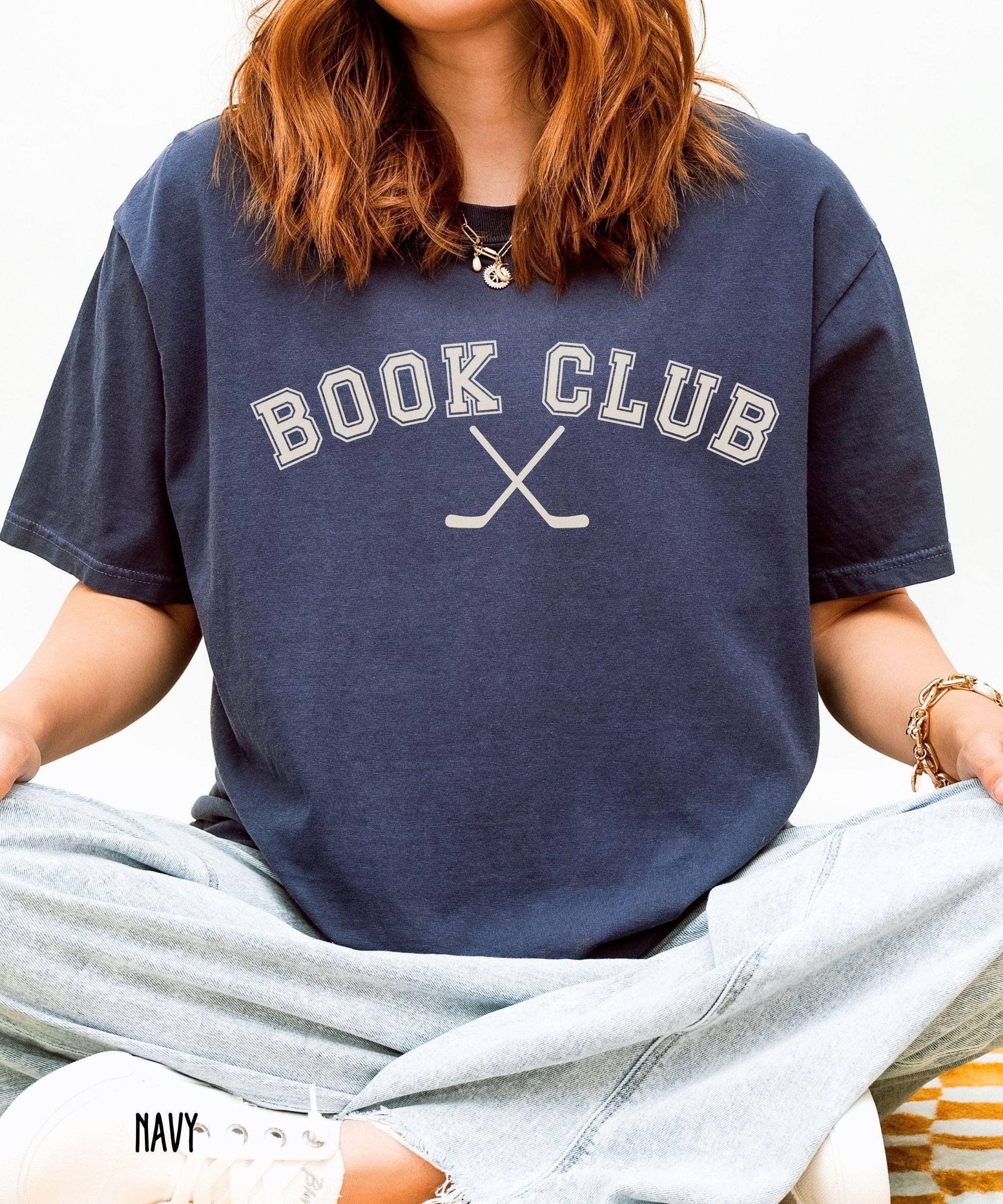 Hockey Book Club Comfort Colors Shirt, Subtle Book Merch, Smut Reader Shirt, Hockey Romance Book Merch, Hockey Sticks Shirt