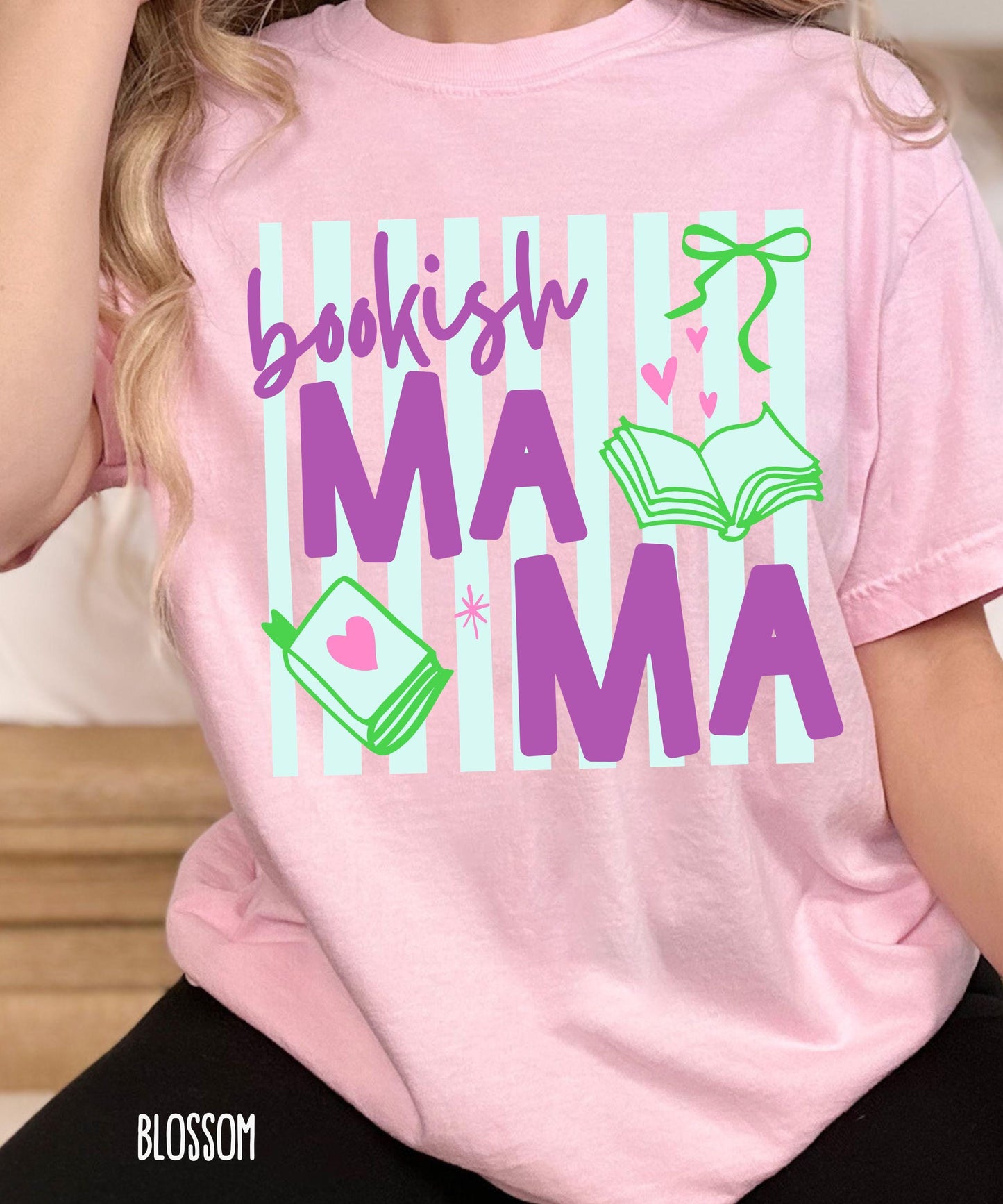 Bookish Mama Tshirt, Comfort Colors Shirt, Summer Shirt for Moms, Book Lover Gifts for Moms, Reader Tees