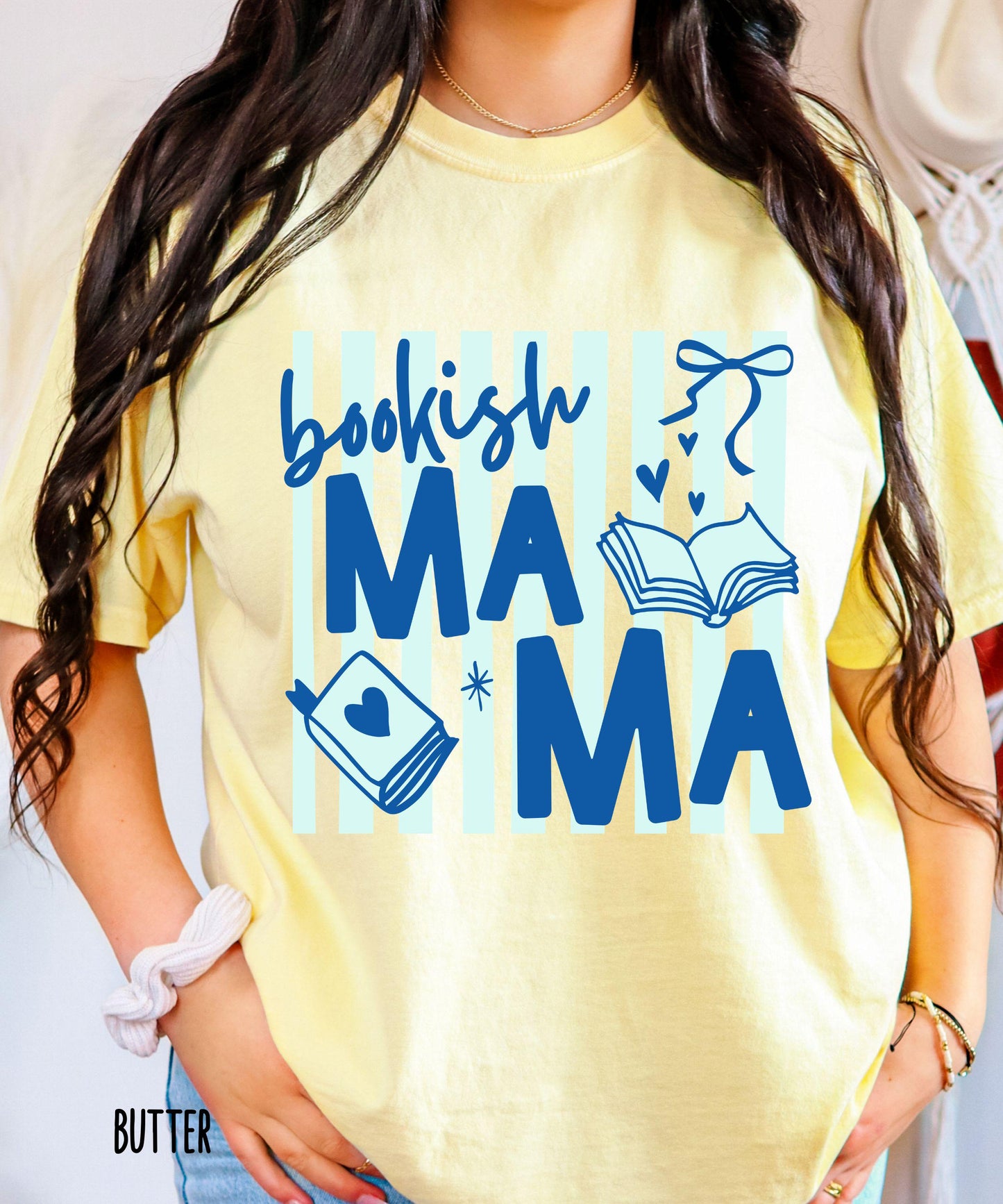 Bookish Mama Tshirt, Comfort Colors Shirt, Summer Shirt for Moms, Book Lover Gifts for Moms, Reader Tees