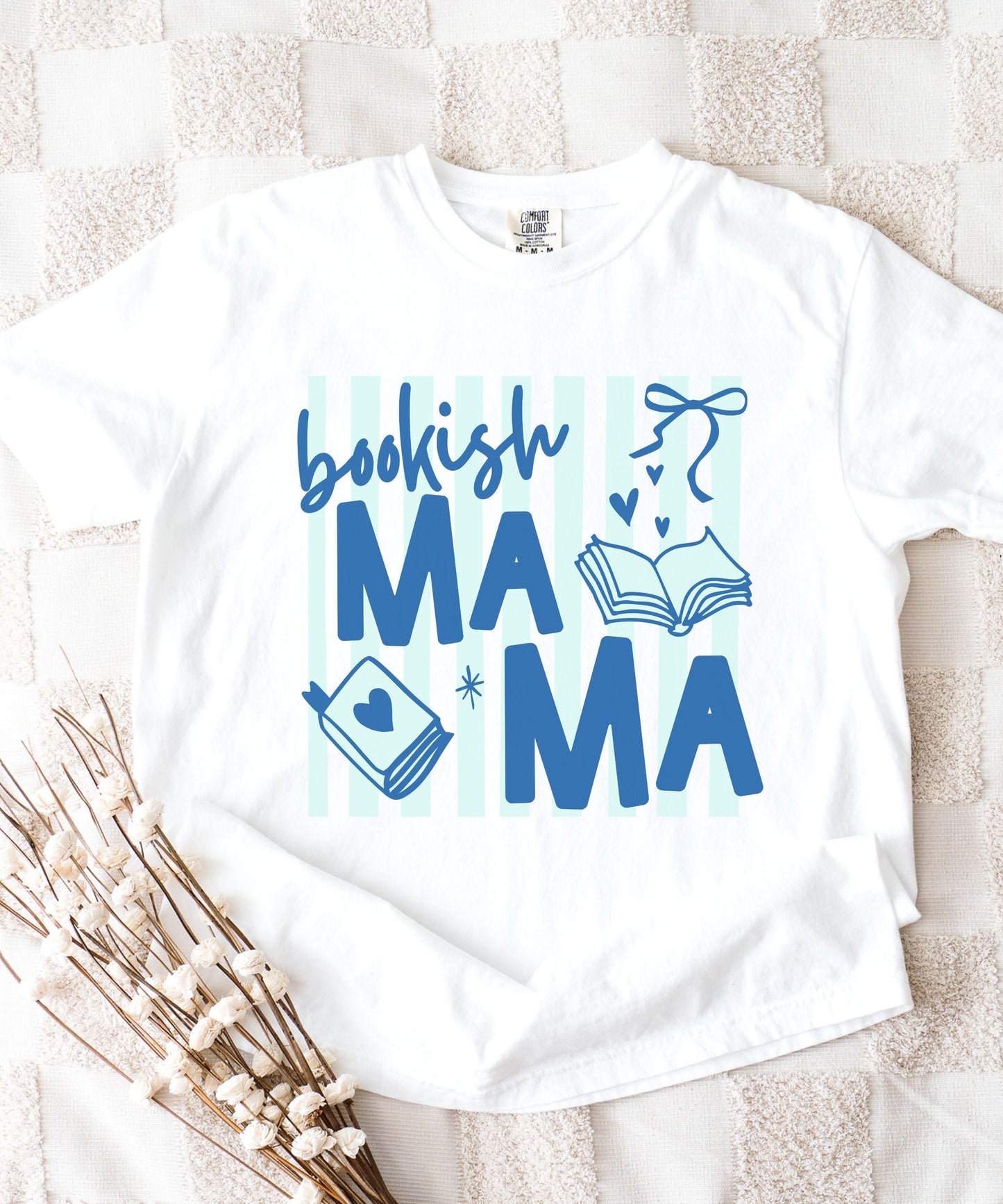 Bookish Mama Tshirt, Comfort Colors Shirt, Summer Shirt for Moms, Book Lover Gifts for Moms, Reader Tees
