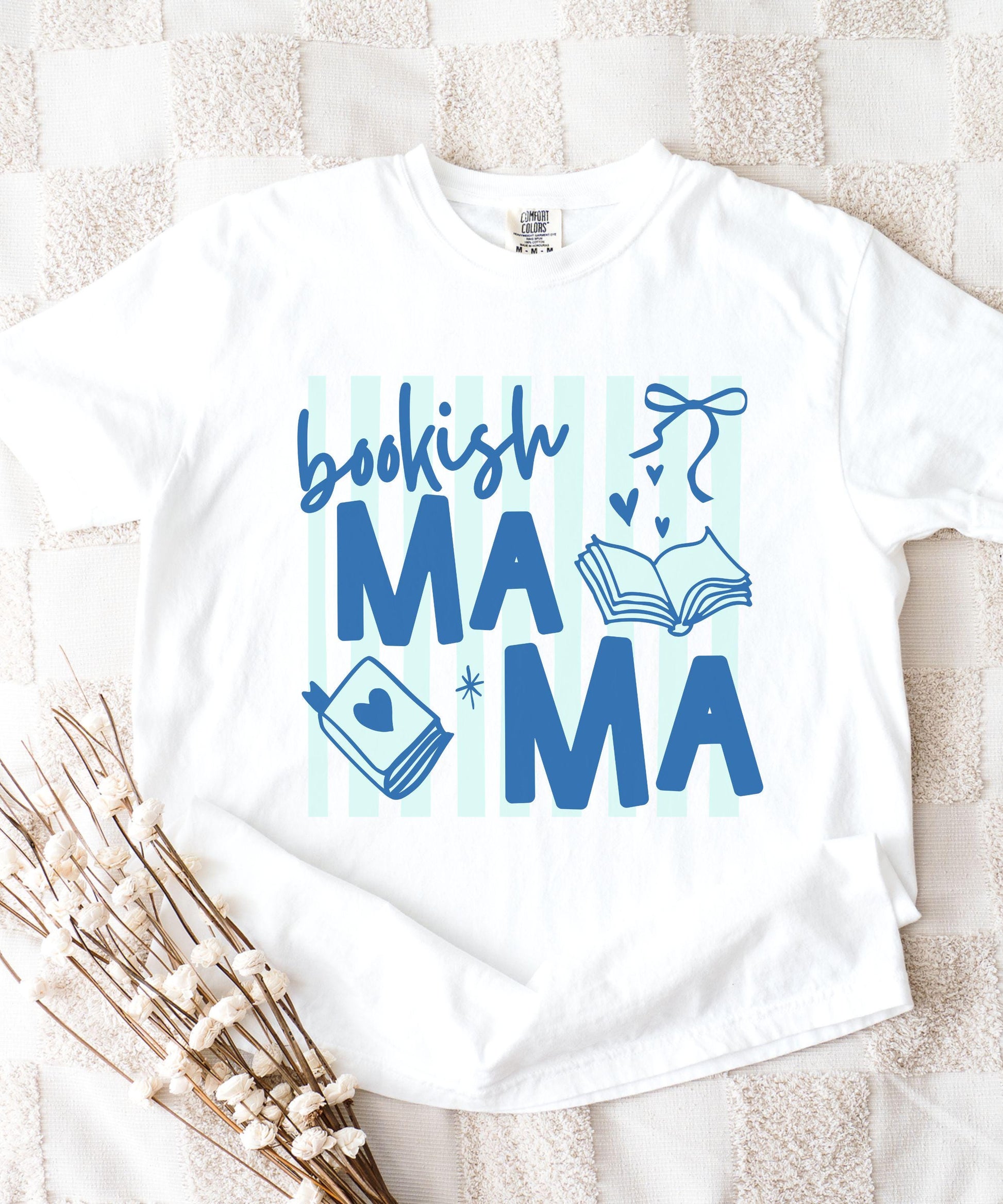 Bookish Mama Tshirt, Comfort Colors Shirt, Summer Shirt for Moms, Book Lover Gifts for Moms, Reader Tees